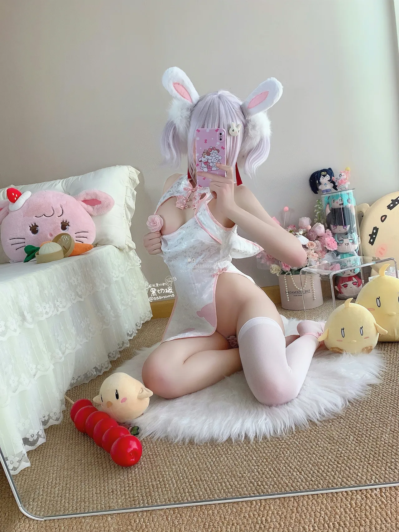 黑切碳(曲奇软fufu) - 拉菲兔兔旗袍-erohere16.webp