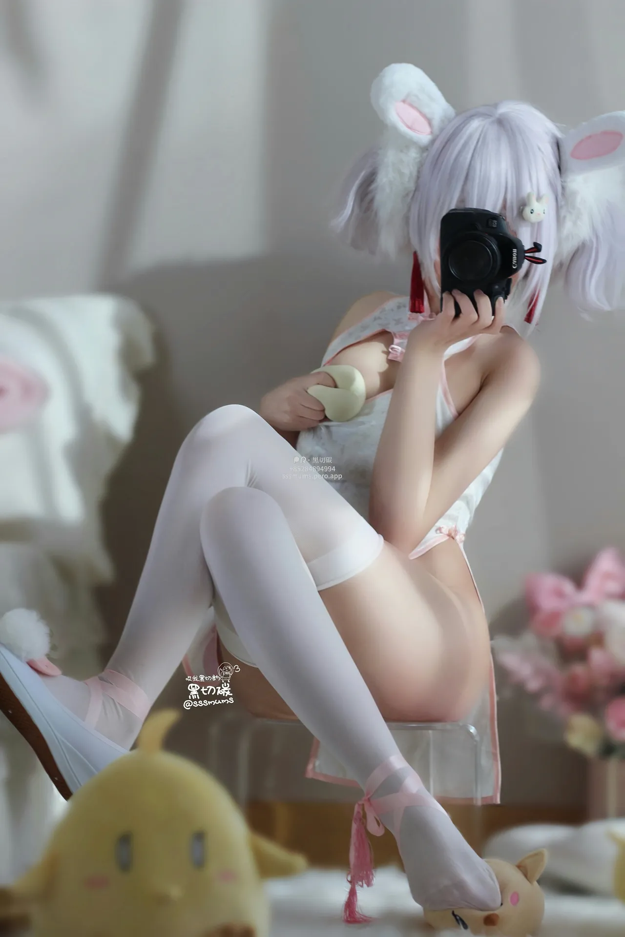 黑切碳(曲奇软fufu) - 拉菲兔兔旗袍-erohere17.webp