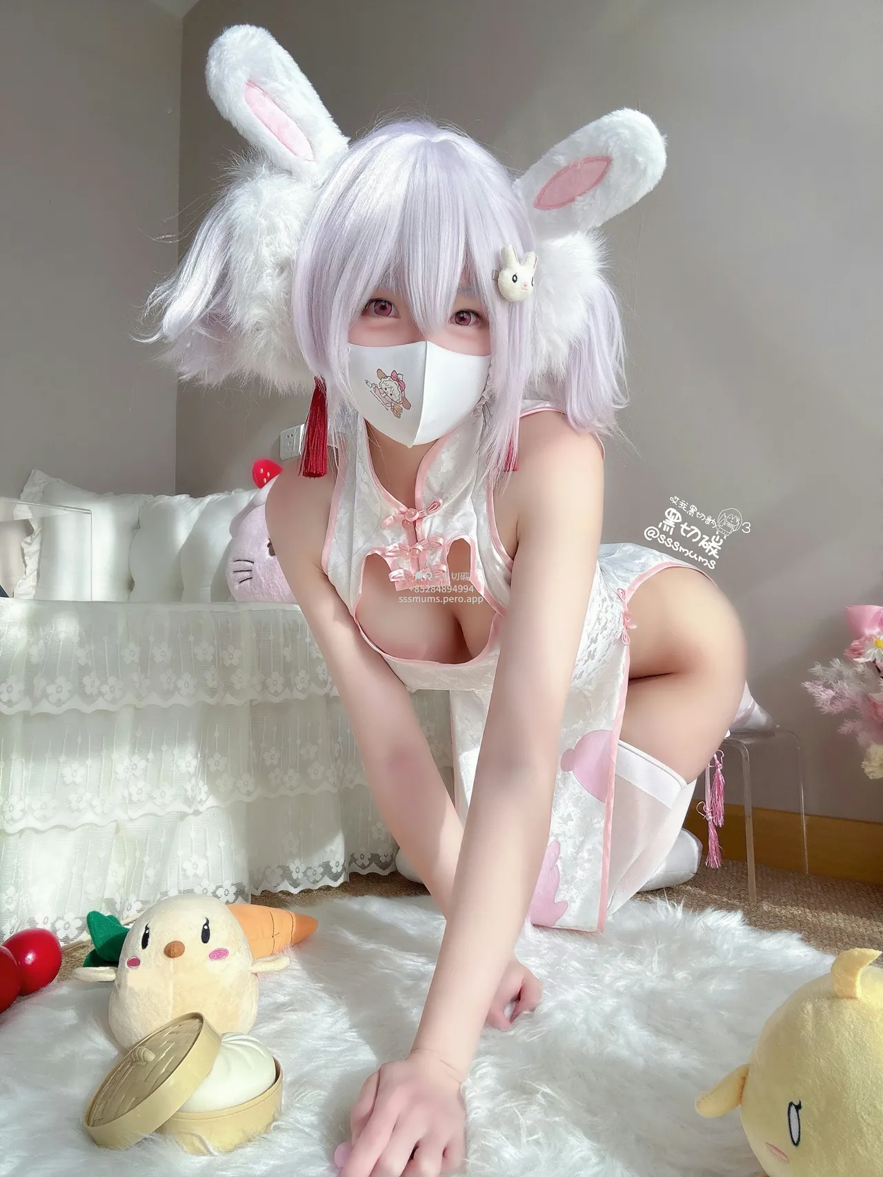 黑切碳(曲奇软fufu) - 拉菲兔兔旗袍-erohere22.webp