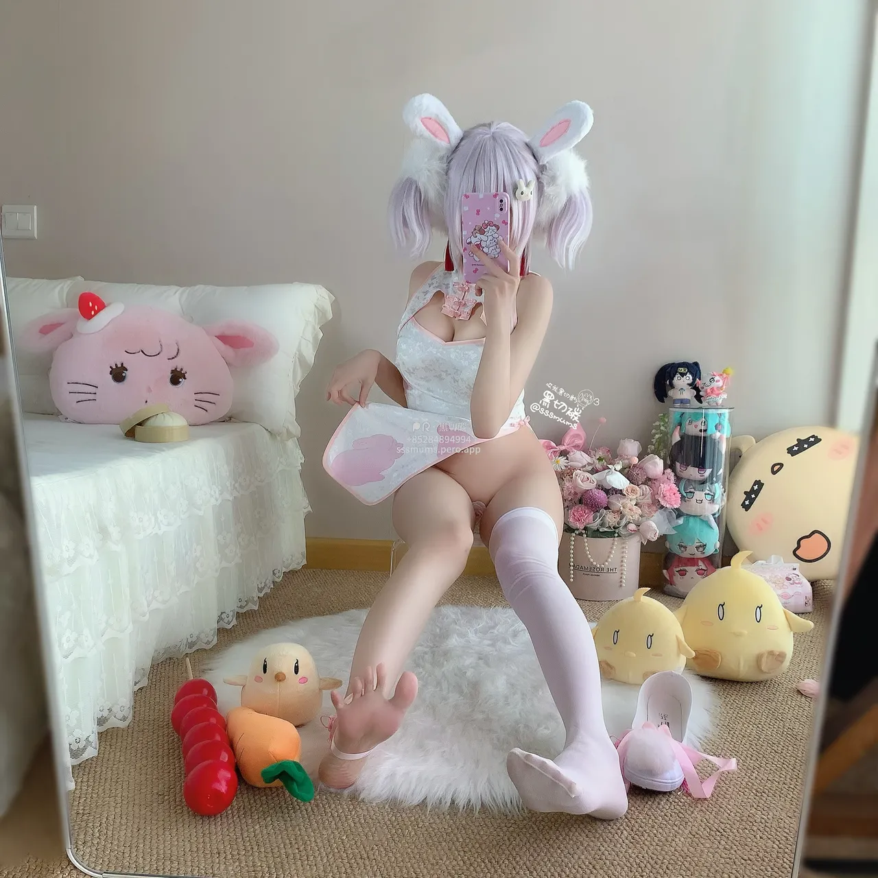 黑切碳(曲奇软fufu) - 拉菲兔兔旗袍-erohere23.webp