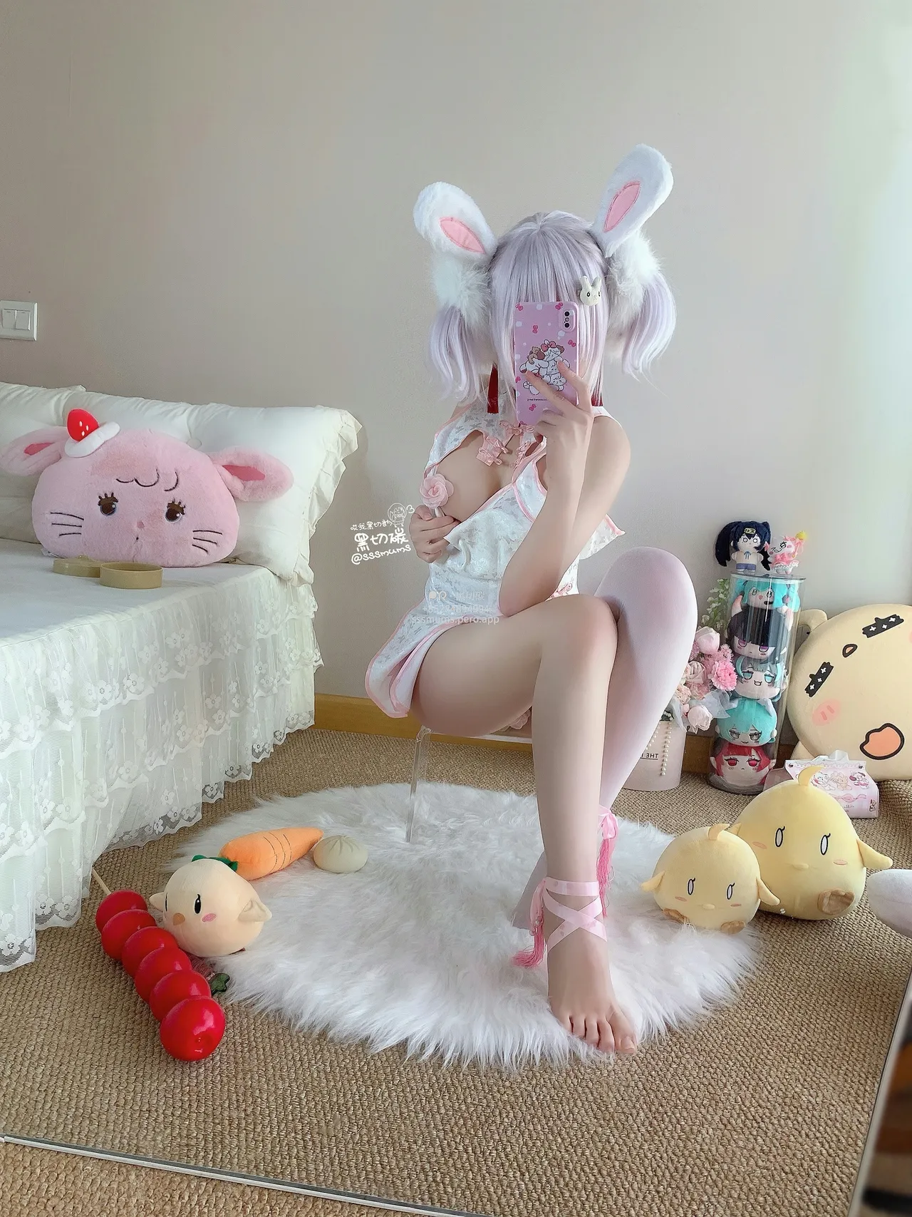 黑切碳(曲奇软fufu) - 拉菲兔兔旗袍-erohere27.webp