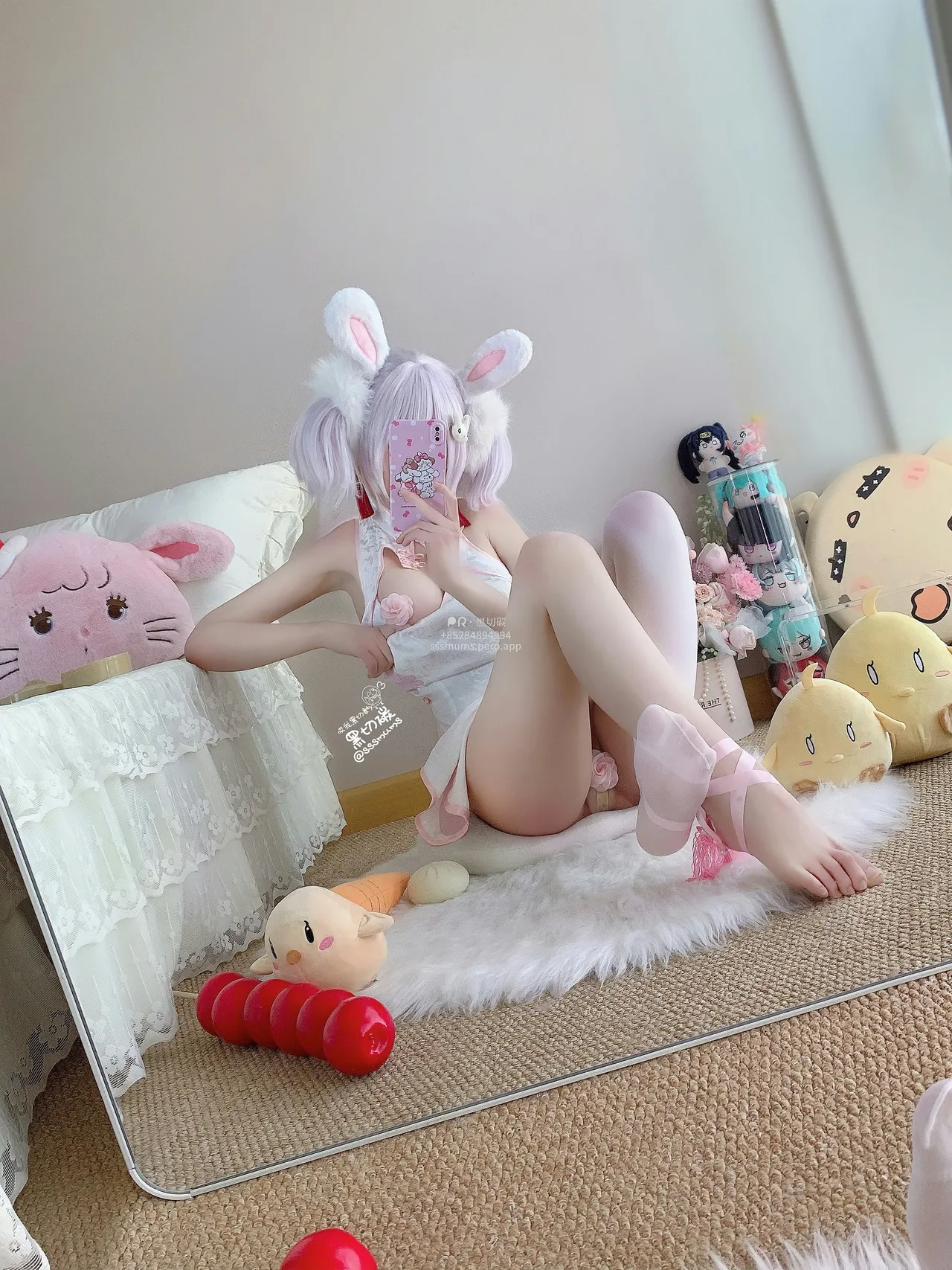 黑切碳(曲奇软fufu) - 拉菲兔兔旗袍-erohere28.webp