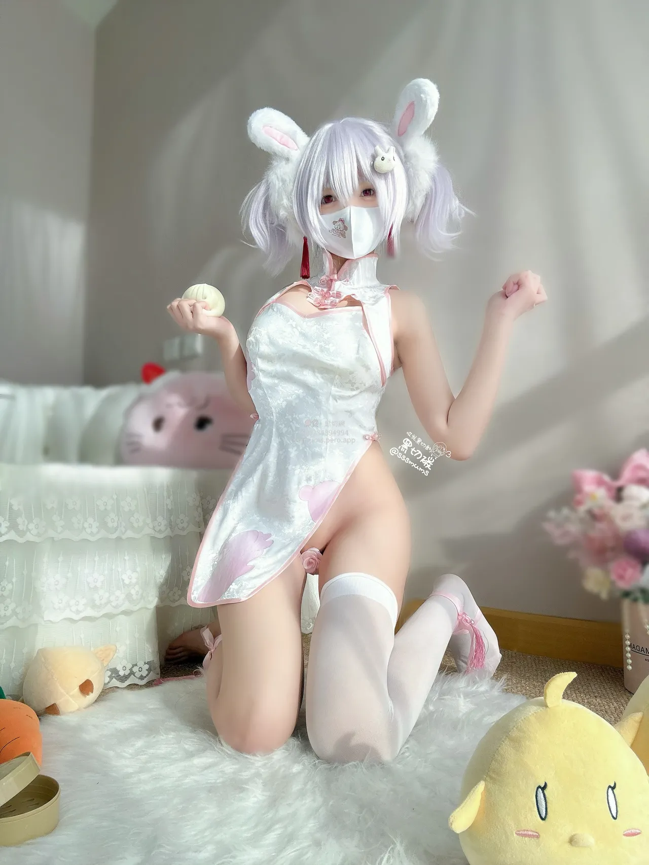 黑切碳(曲奇软fufu) - 拉菲兔兔旗袍-erohere5.webp