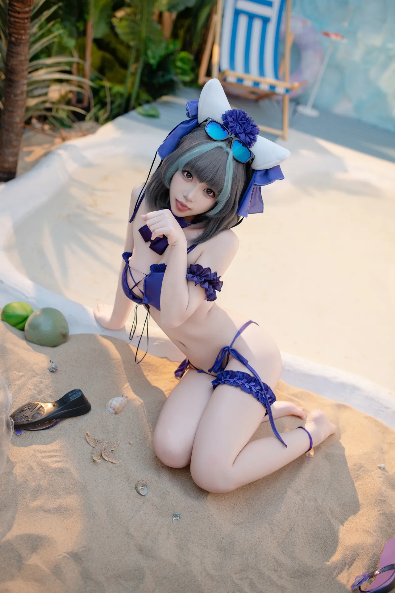 Bangni邦尼 - 碧蓝航线 柴郡 泳装-erohere36.webp