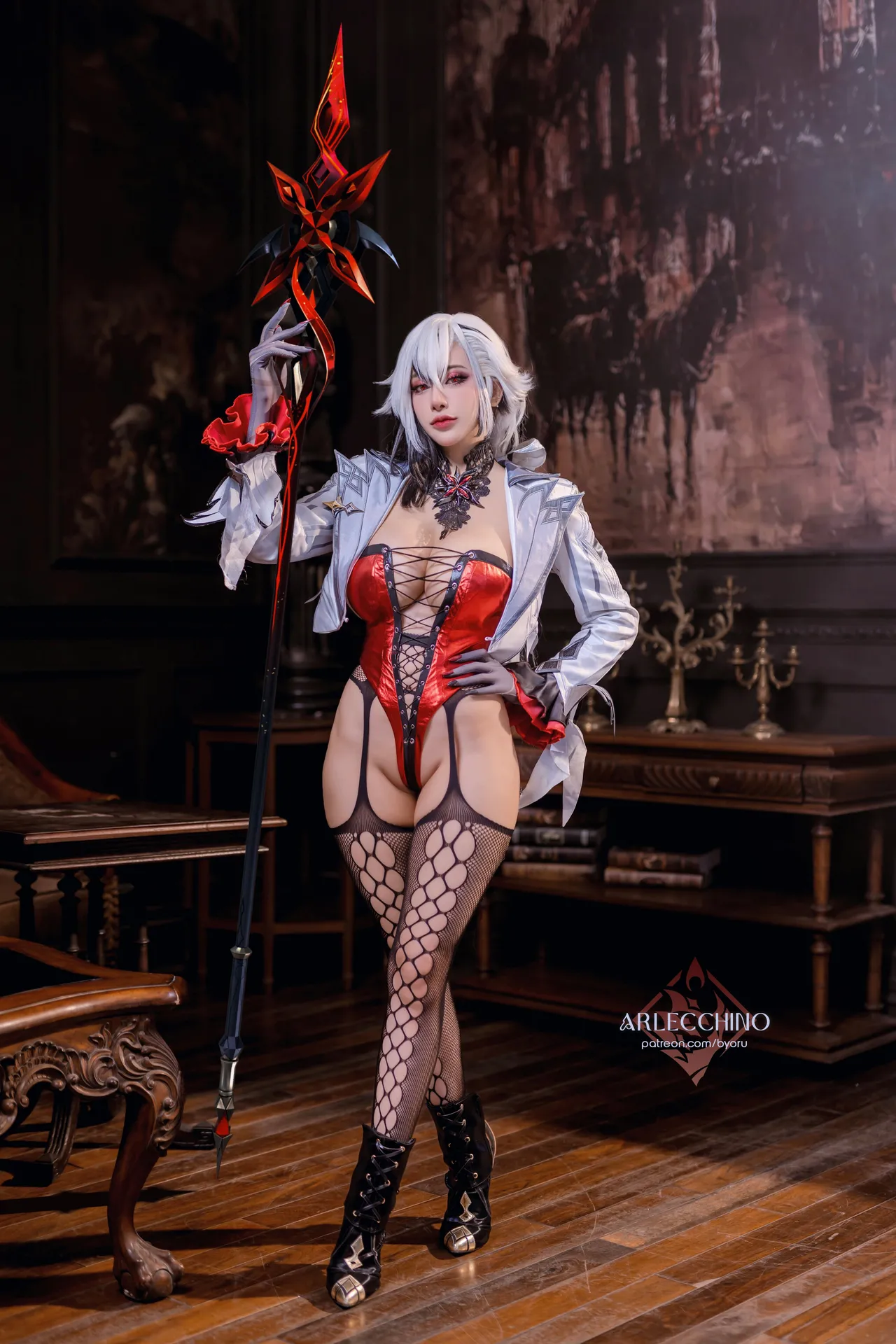 Byoru - Arlecchino Dress (Genshin Impact)-erohere2.webp