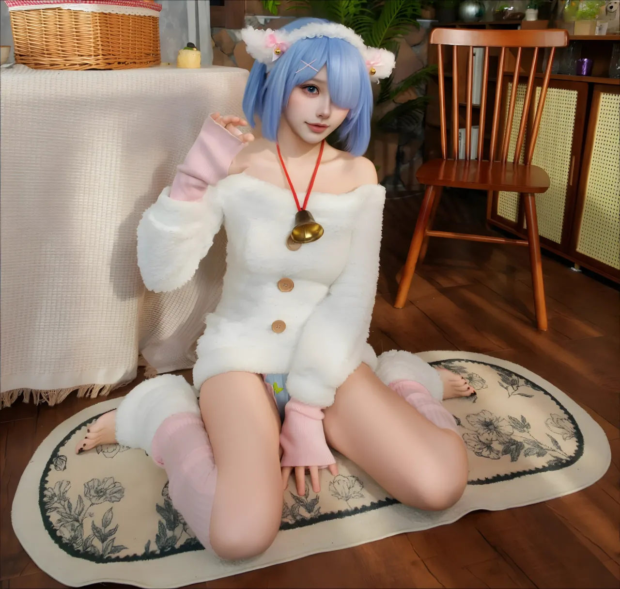 CatDemon喵崽 - 雷姆 等待主人归来的小羊-erohere20.webp