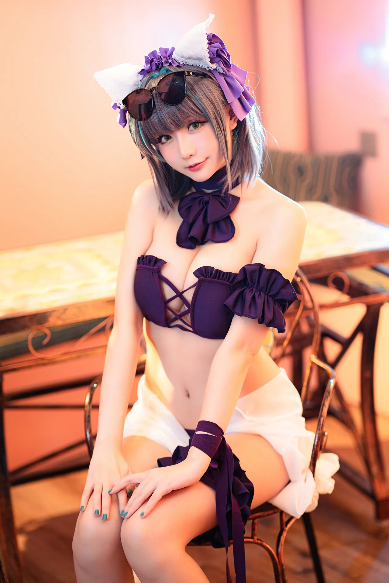 Coser@星之迟迟Hoshilily - 柴郡泳装-erohere30.webp