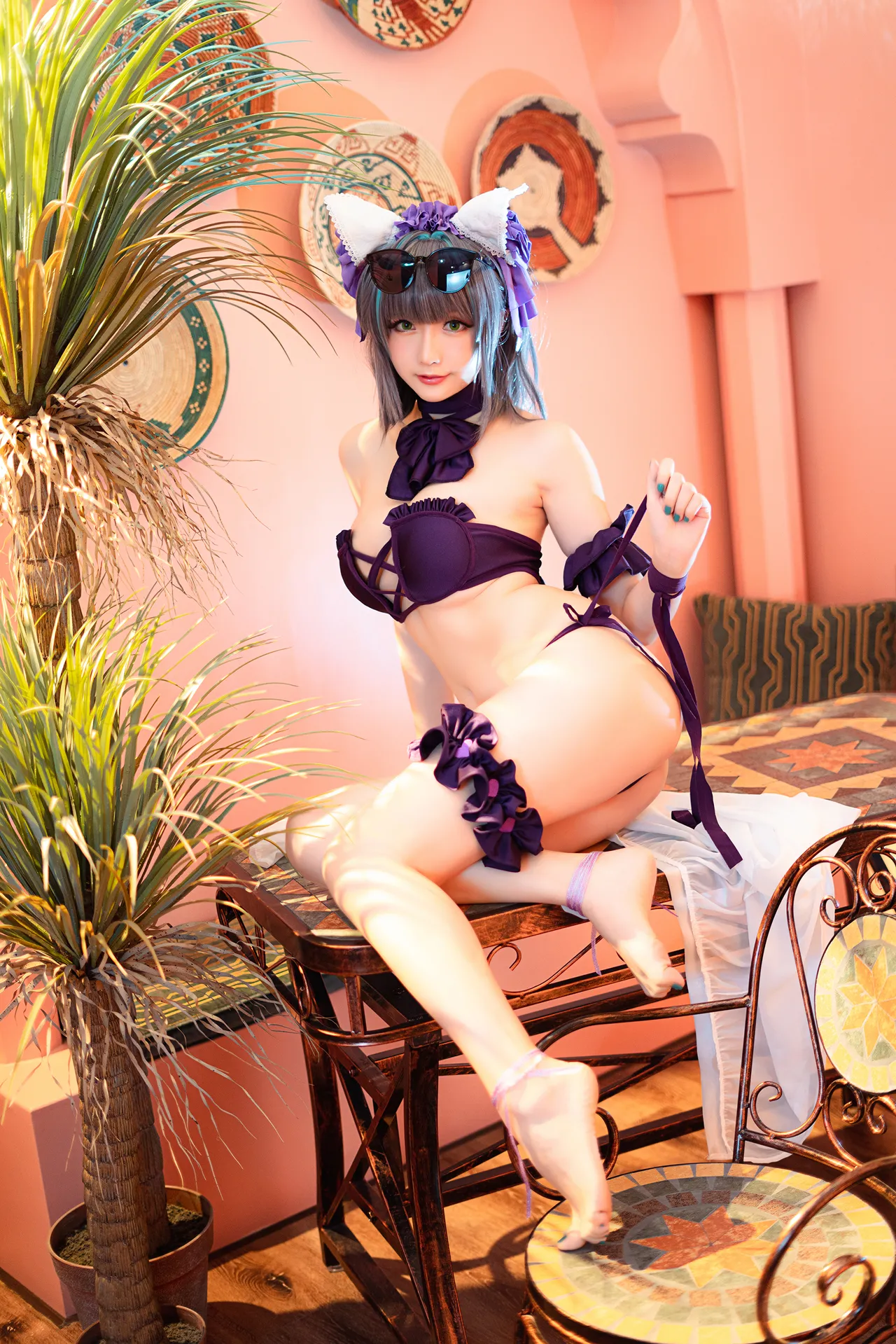 Coser@星之迟迟Hoshilily - 柴郡泳装-erohere9.webp