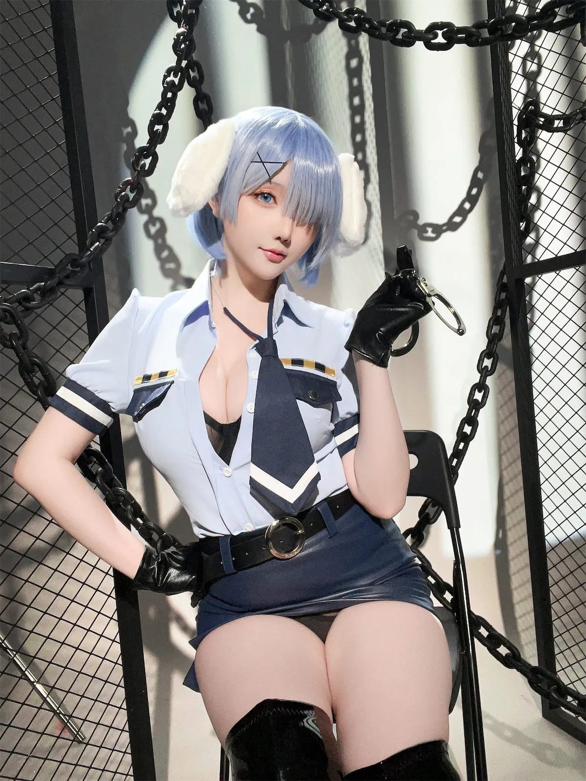 Hoshilily (星之迟迟) Rem Dog-Eared Police Officer - ReZero-erohere86.webp