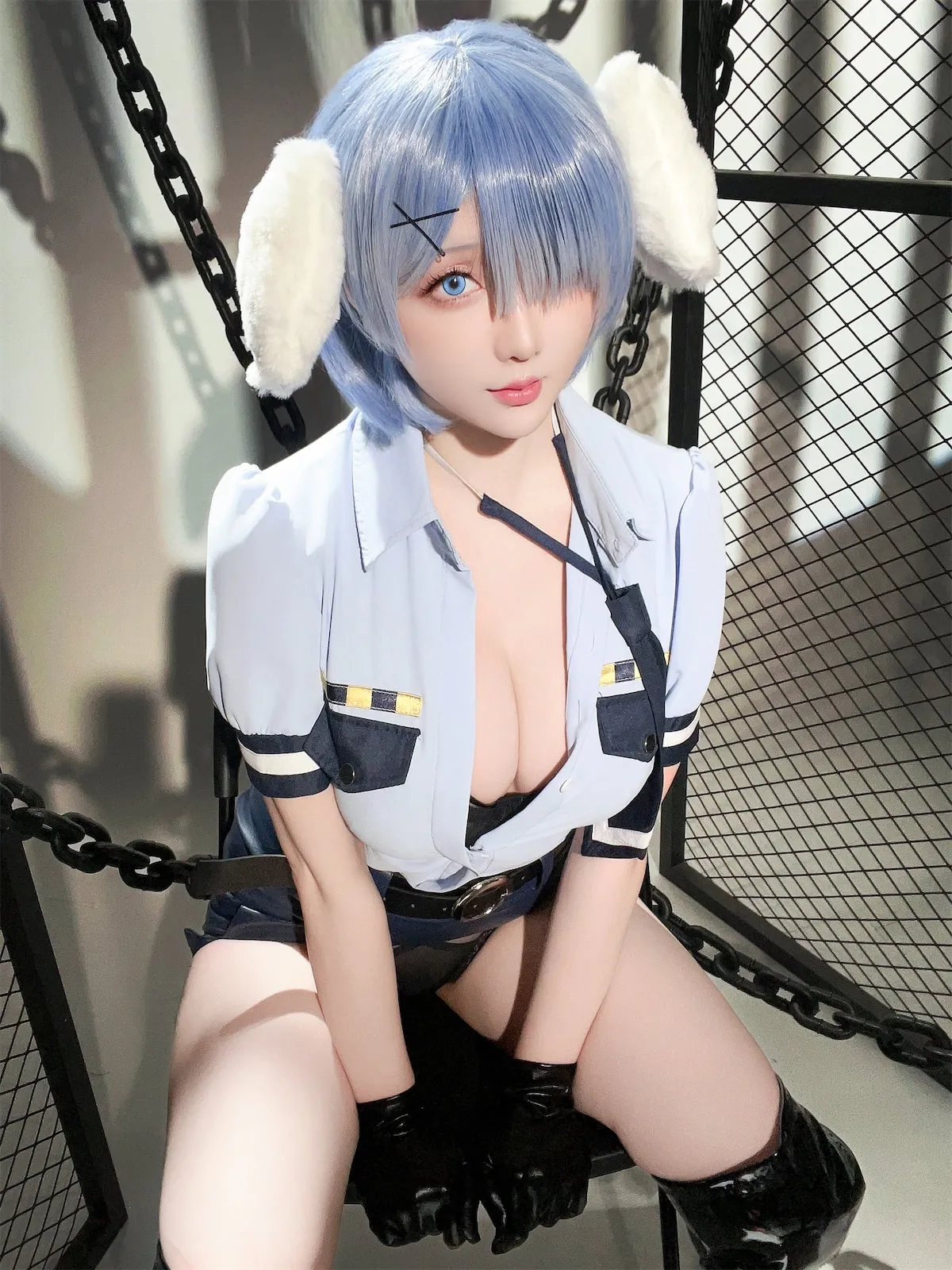 Hoshilily (星之迟迟) Rem Dog-Eared Police Officer - ReZero-erohere91.webp