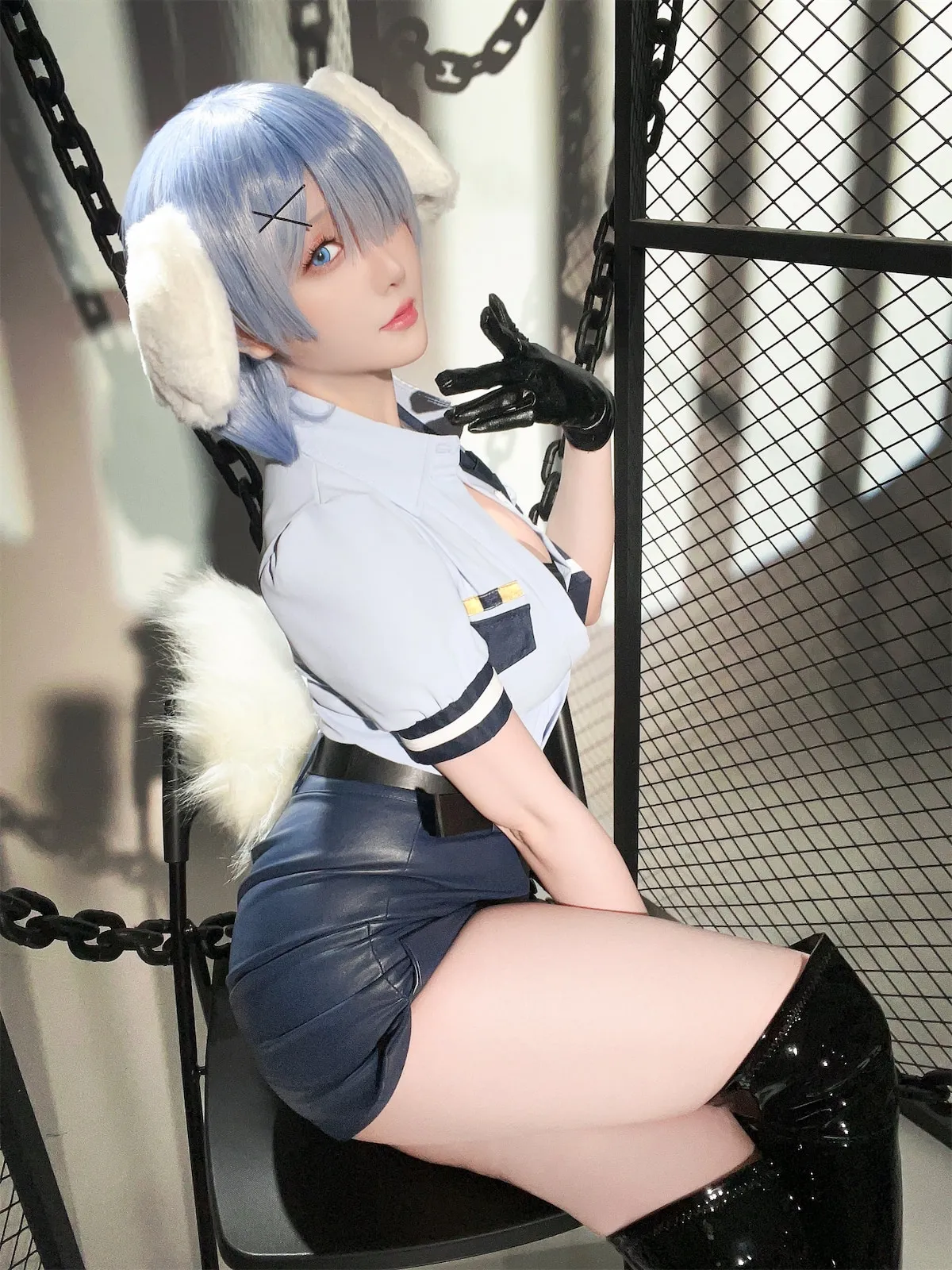 Hoshilily (星之迟迟) Rem Dog-Eared Police Officer - ReZero-erohere93.webp