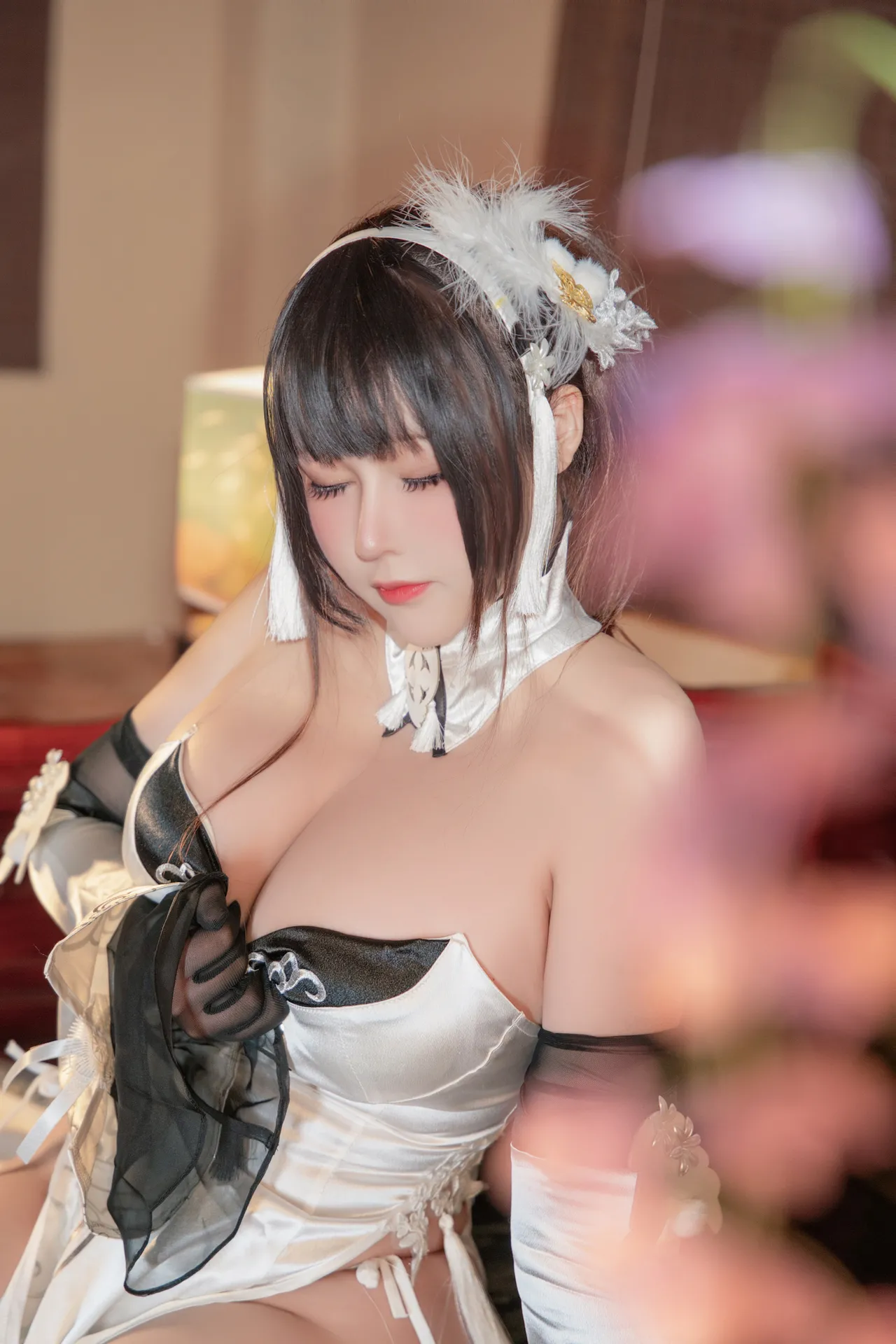 KANEKO_咔喵 - 碧蓝航线 镇海 白旗袍-erohere11.webp