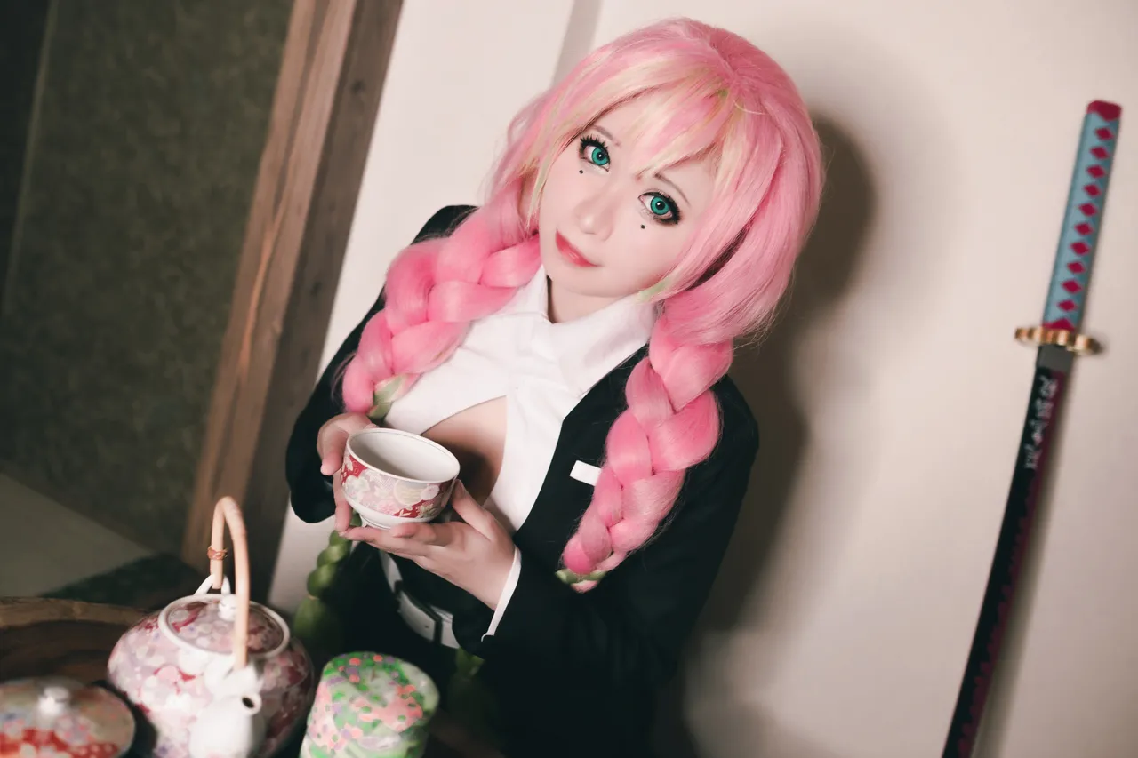 Meenfox cosplay Mitsuri Kanroji - Kimetsu no Yaiba-erohere25.webp