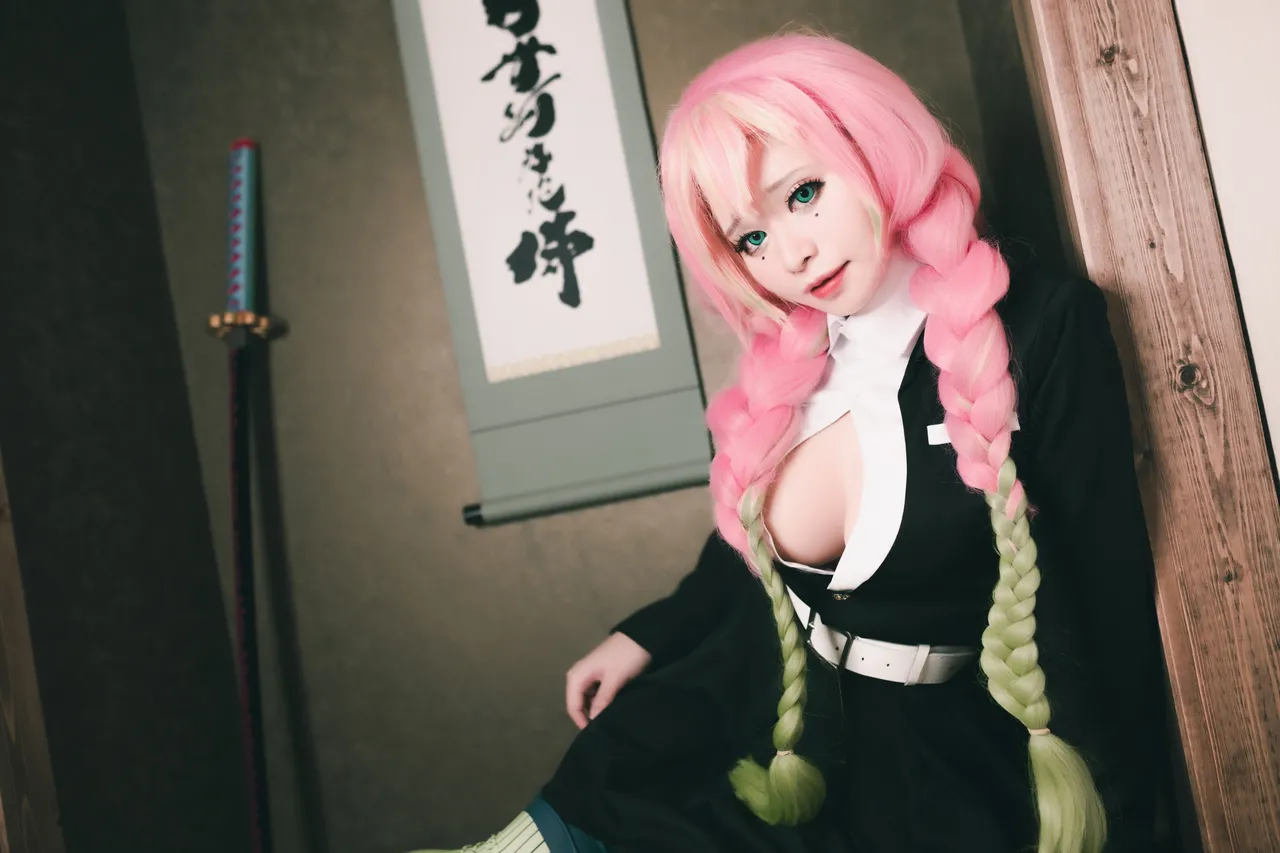 Meenfox cosplay Mitsuri Kanroji - Kimetsu no Yaiba-erohere6.webp