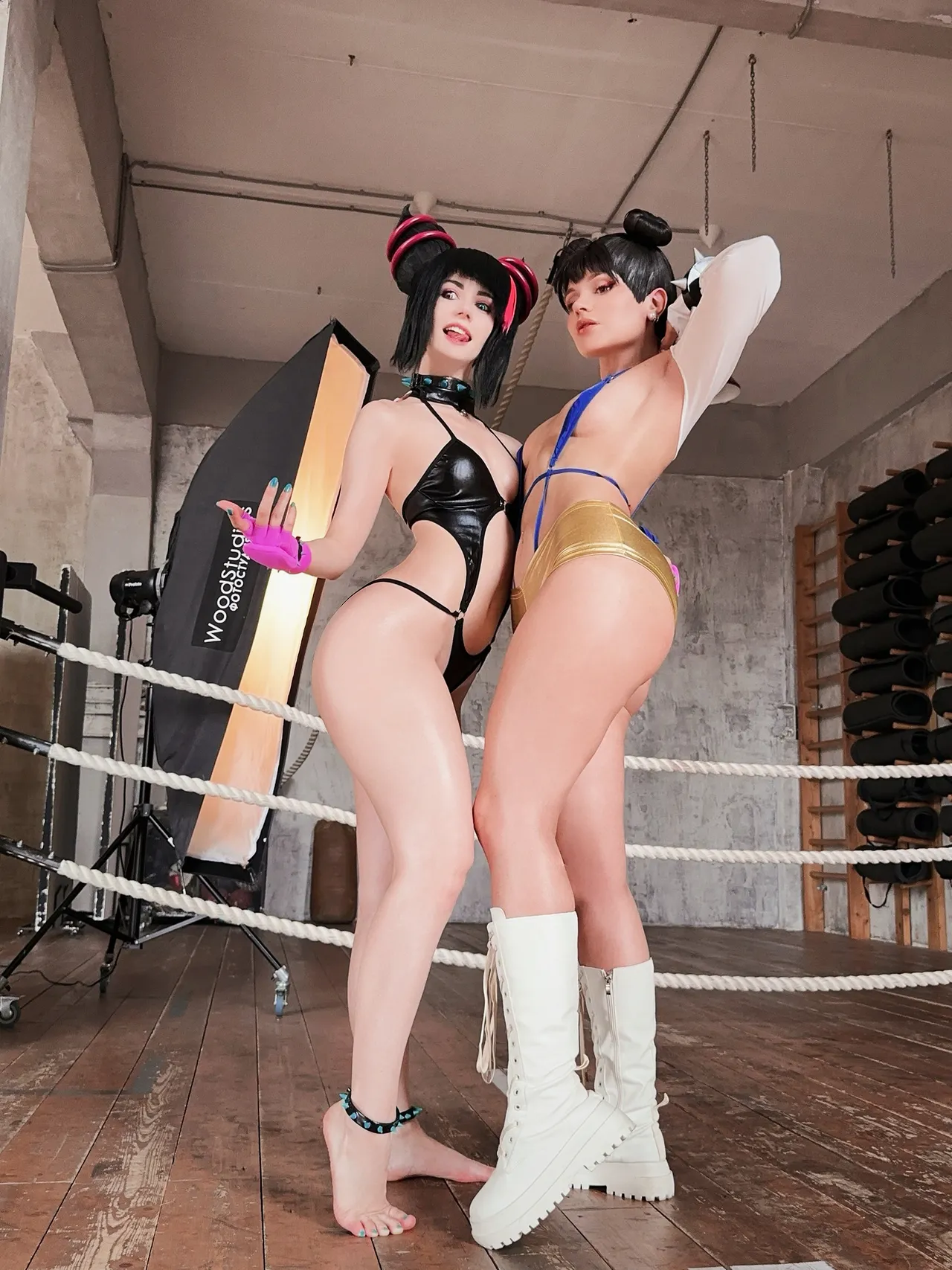 Mik Allen, Hologana, Alcololi Group Cosplay - Juri Han, Chun-li, Cammy White-erohere47.webp