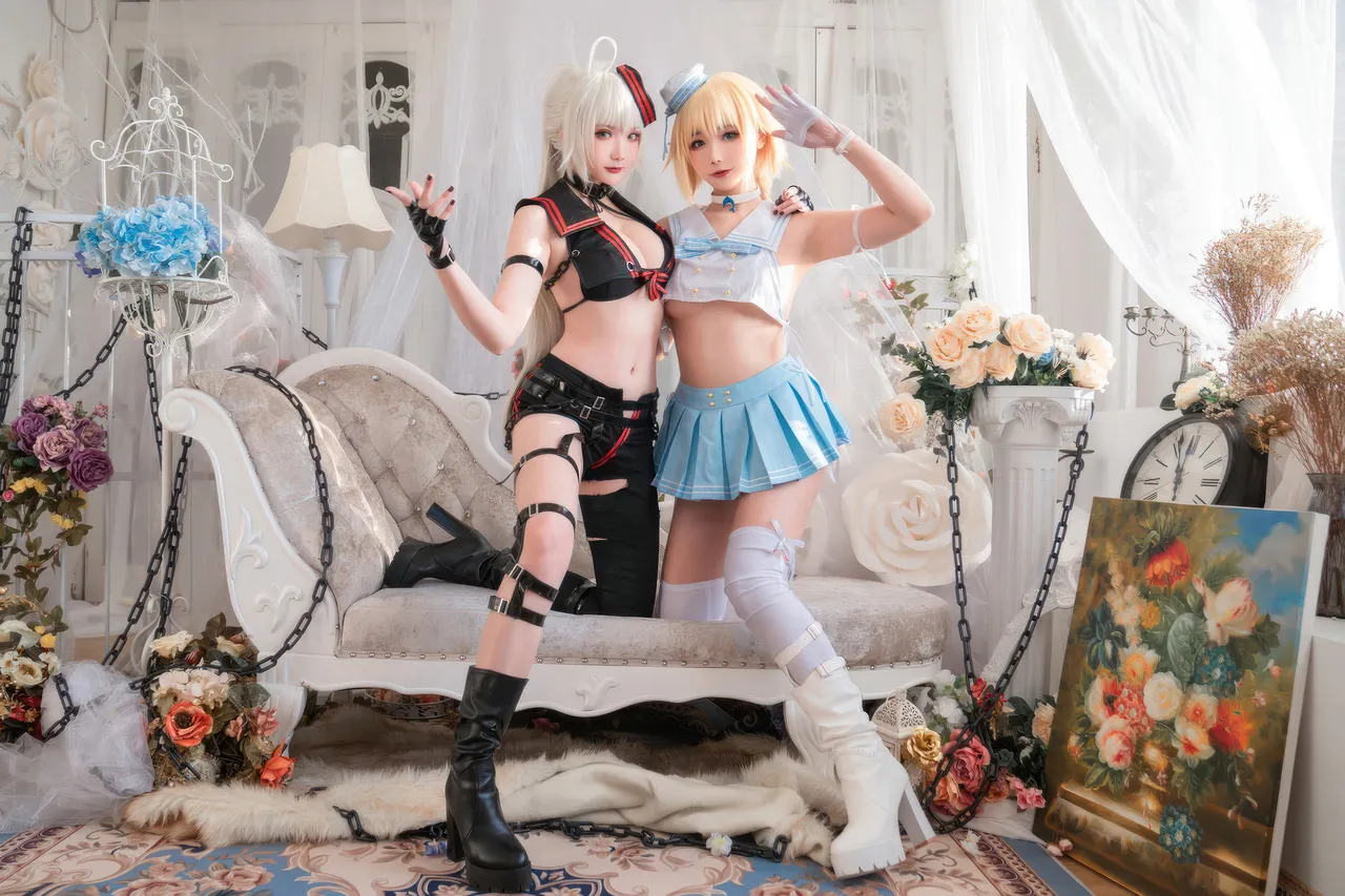 Momoko葵葵  &amp; 瓜希酱 - 黑白贞德 礼装「神秘宝藏」 (FATE)-erohere21.webp