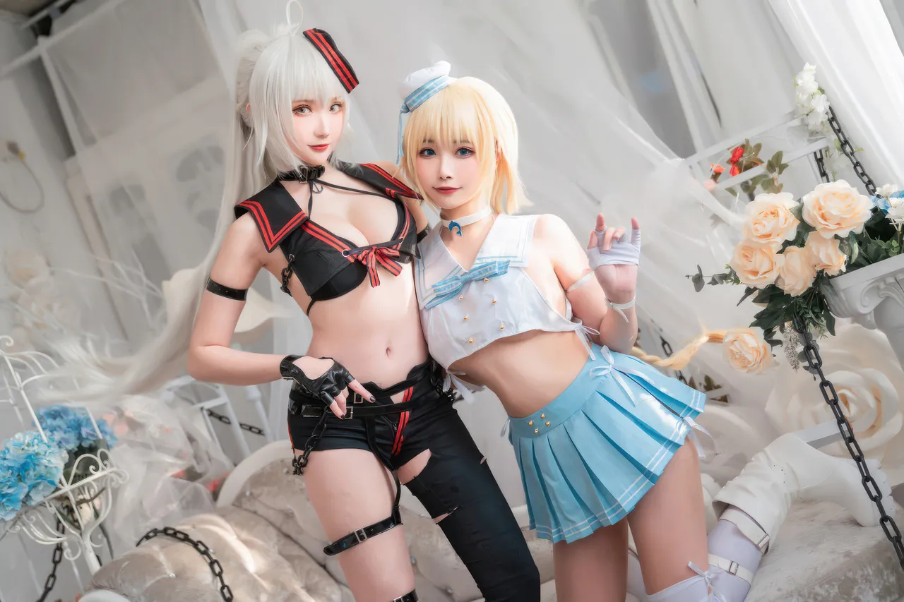 Momoko葵葵  &amp; 瓜希酱 - 黑白贞德 礼装「神秘宝藏」 (FATE)-erohere24.webp