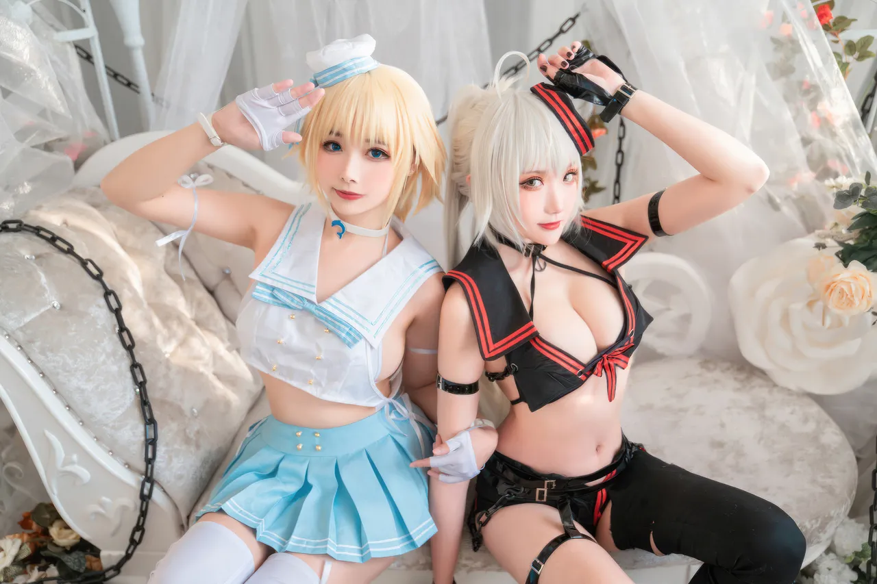 Momoko葵葵  &amp; 瓜希酱 - 黑白贞德 礼装「神秘宝藏」 (FATE)-erohere27.webp