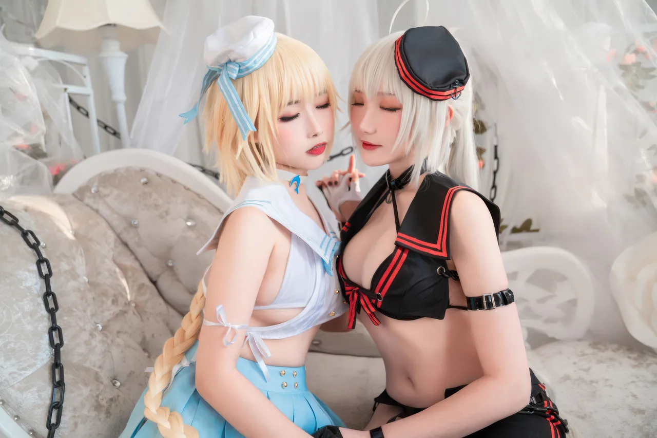 Momoko葵葵  &amp; 瓜希酱 - 黑白贞德 礼装「神秘宝藏」 (FATE)-erohere30.webp