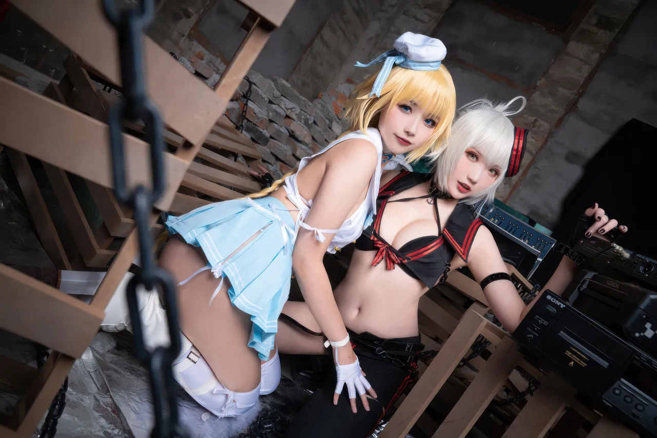 Momoko葵葵  &amp; 瓜希酱 - 黑白贞德 礼装「神秘宝藏」 (FATE)-erohere35.webp