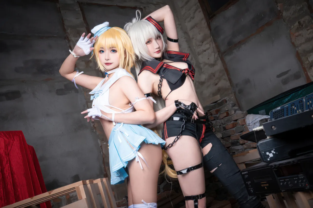 Momoko葵葵  &amp; 瓜希酱 - 黑白贞德 礼装「神秘宝藏」 (FATE)-erohere39.webp