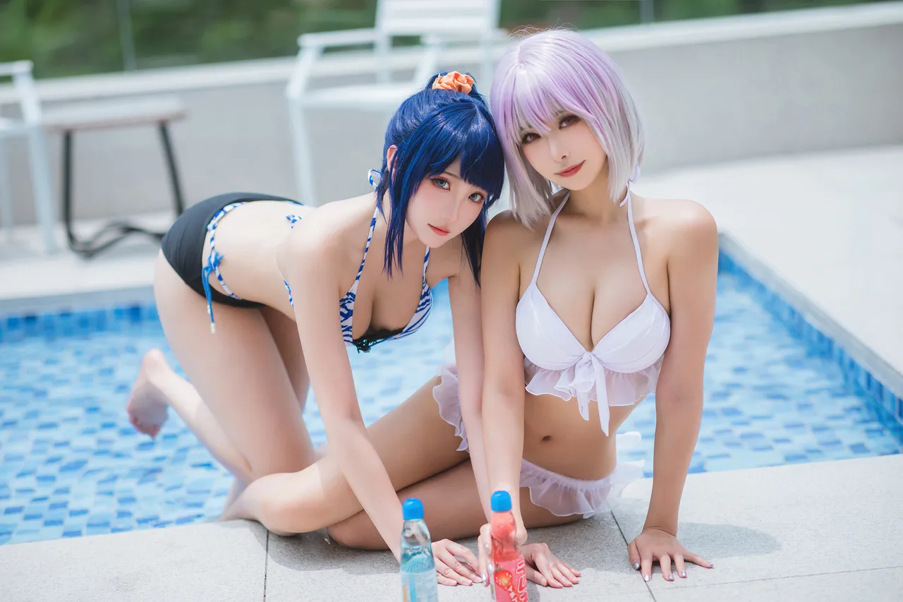 Momoko葵葵&amp;瓜希酱SSSS.GRIDMAN宝多六花&amp;新条茜 泳装-erohere30.webp