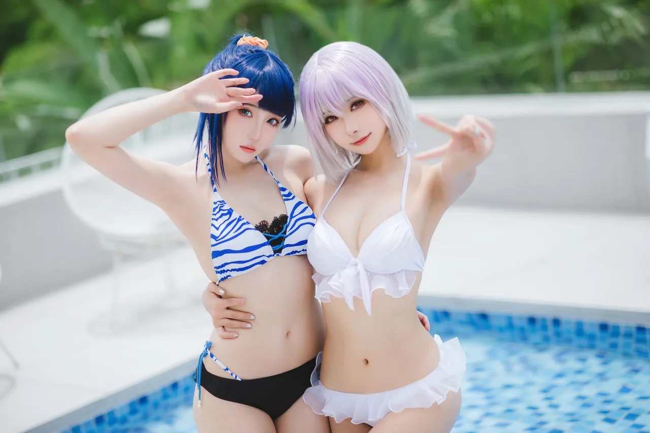 Momoko葵葵&amp;瓜希酱SSSS.GRIDMAN宝多六花&amp;新条茜 泳装-erohere45.webp