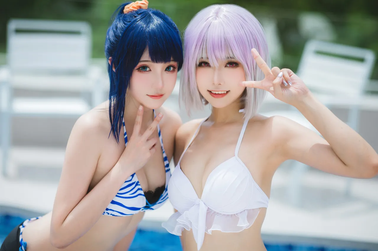 Momoko葵葵&amp;瓜希酱SSSS.GRIDMAN宝多六花&amp;新条茜 泳装-erohere54.webp