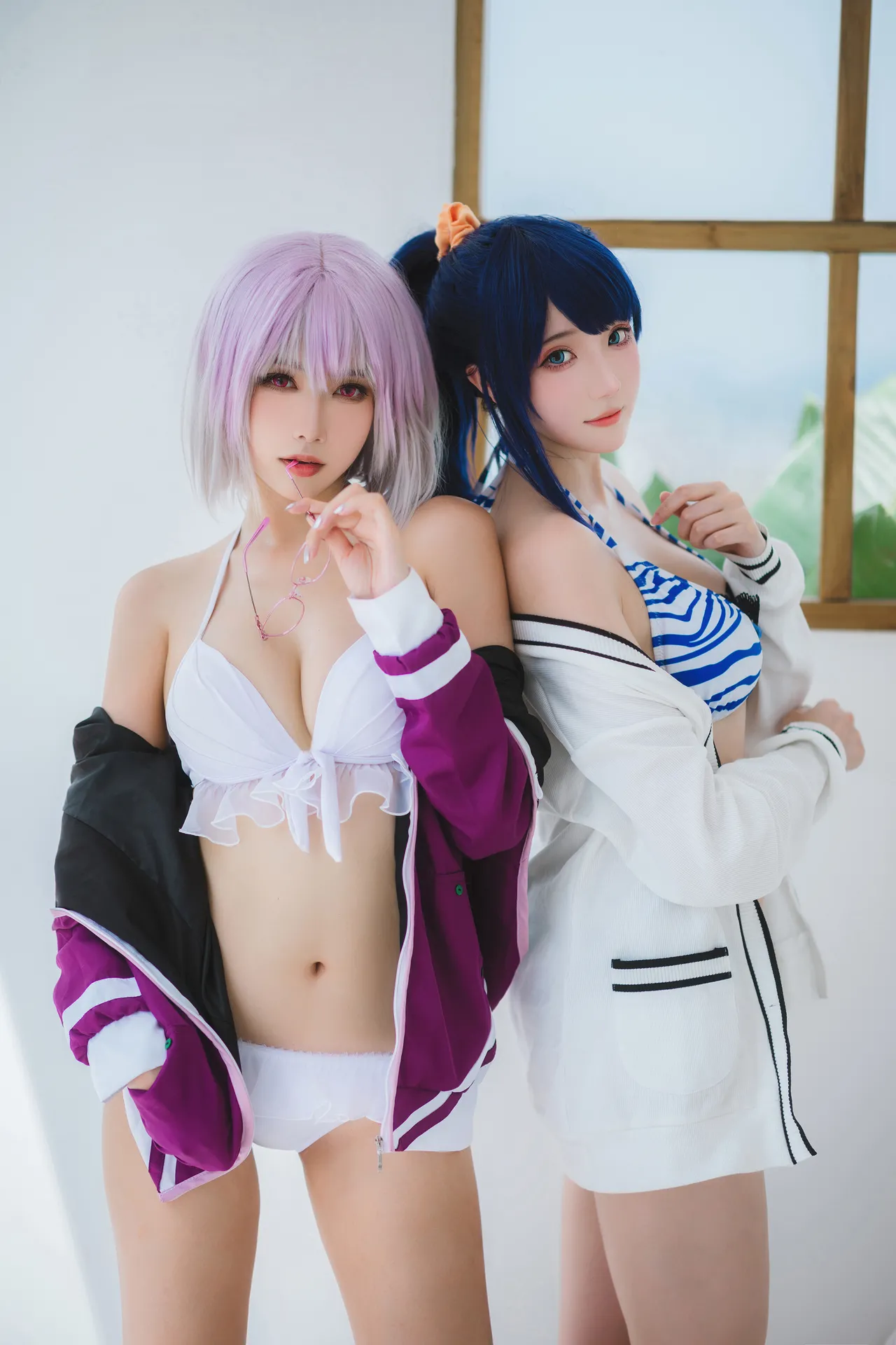 Momoko葵葵&amp;瓜希酱SSSS.GRIDMAN宝多六花&amp;新条茜 泳装-erohere55.webp