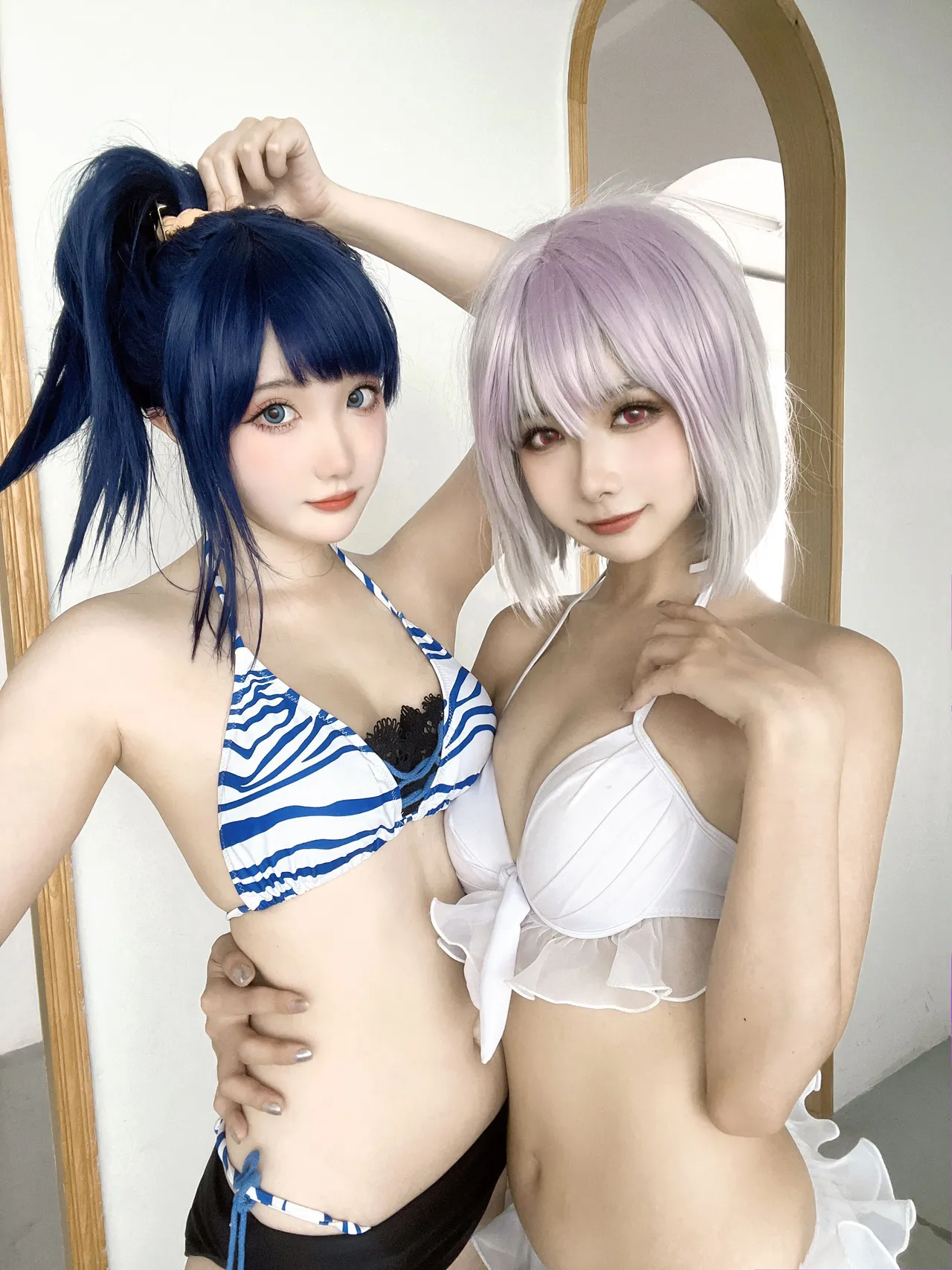 Momoko葵葵&amp;瓜希酱SSSS.GRIDMAN宝多六花&amp;新条茜 泳装-erohere65.webp