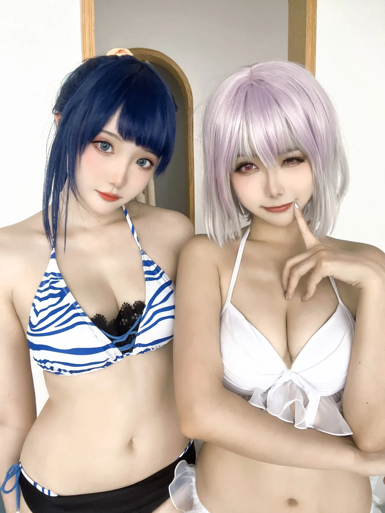 Momoko葵葵&amp;瓜希酱SSSS.GRIDMAN宝多六花&amp;新条茜 泳装-erohere66.webp