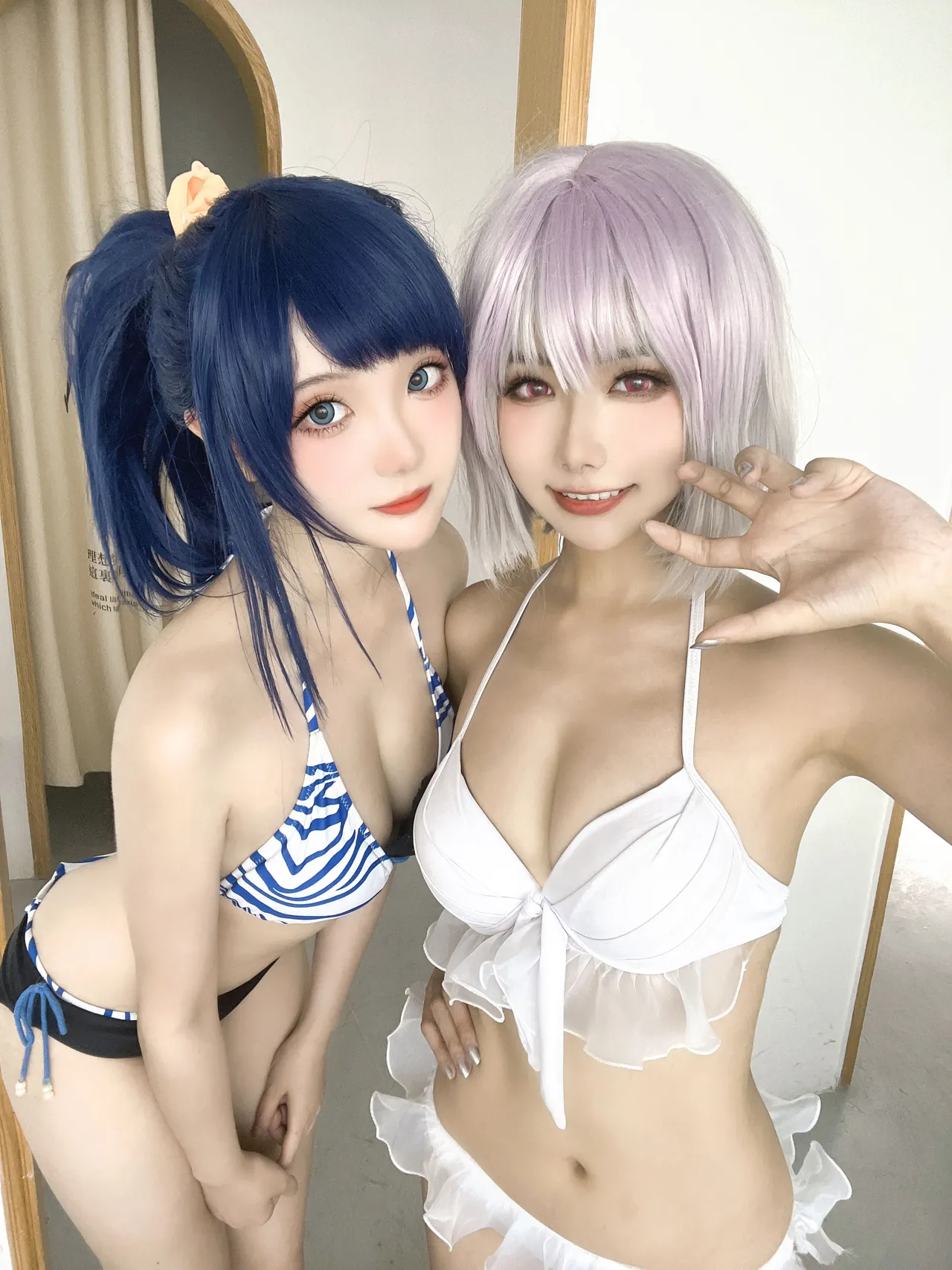 Momoko葵葵&amp;瓜希酱SSSS.GRIDMAN宝多六花&amp;新条茜 泳装-erohere71.webp