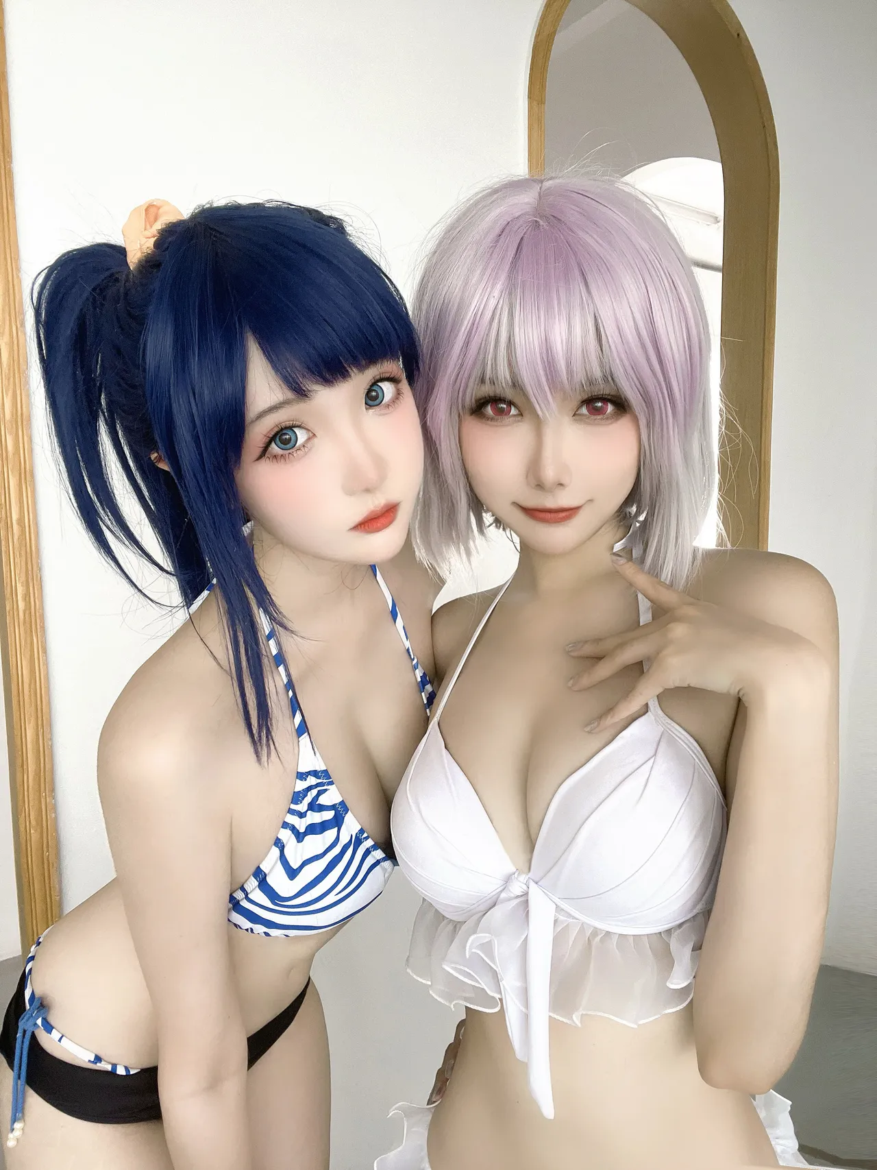 Momoko葵葵&amp;瓜希酱SSSS.GRIDMAN宝多六花&amp;新条茜 泳装-erohere84.webp