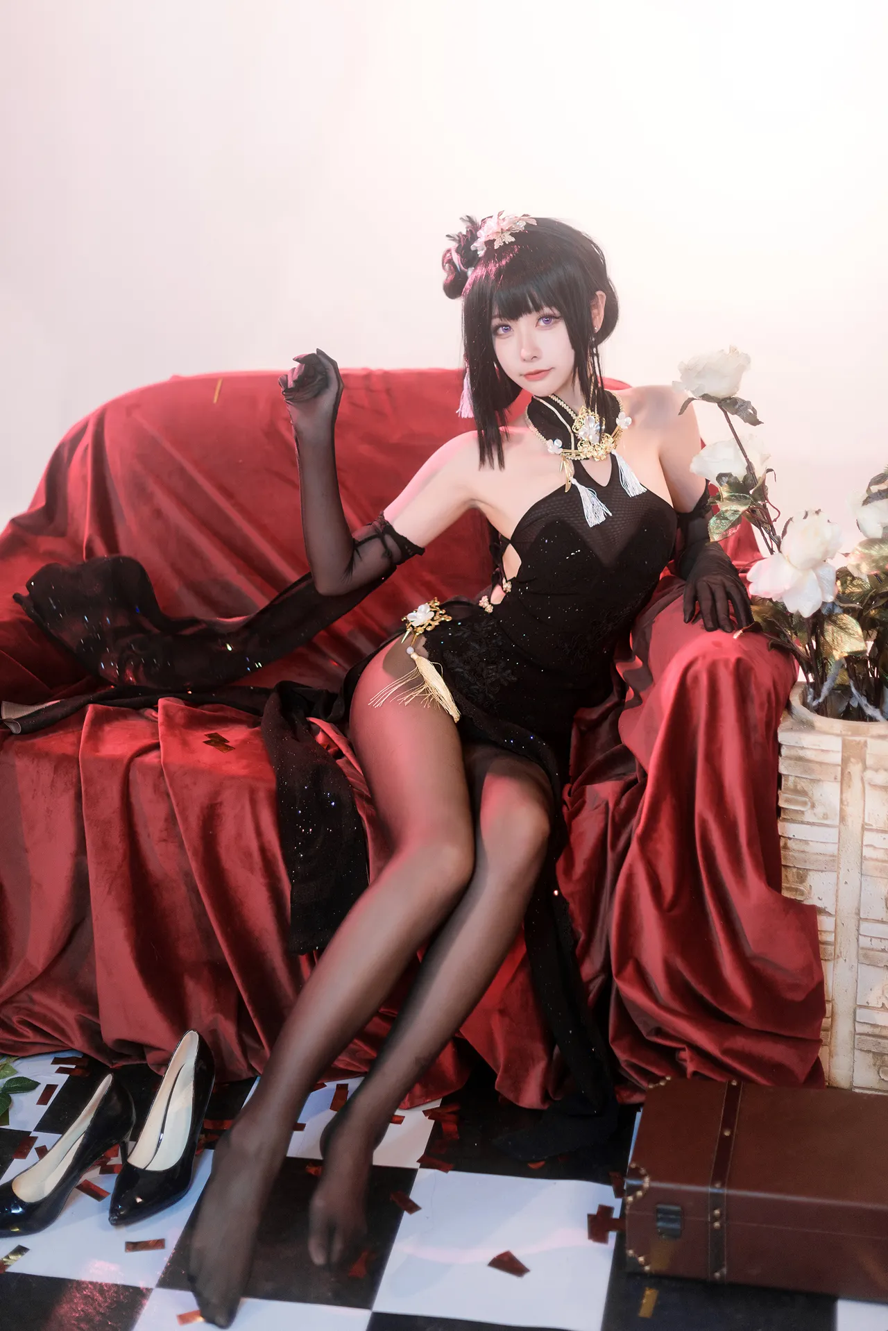 Momoko葵葵碧蓝航线镇海 默认皮肤＆奇奢花苑-erohere14.webp