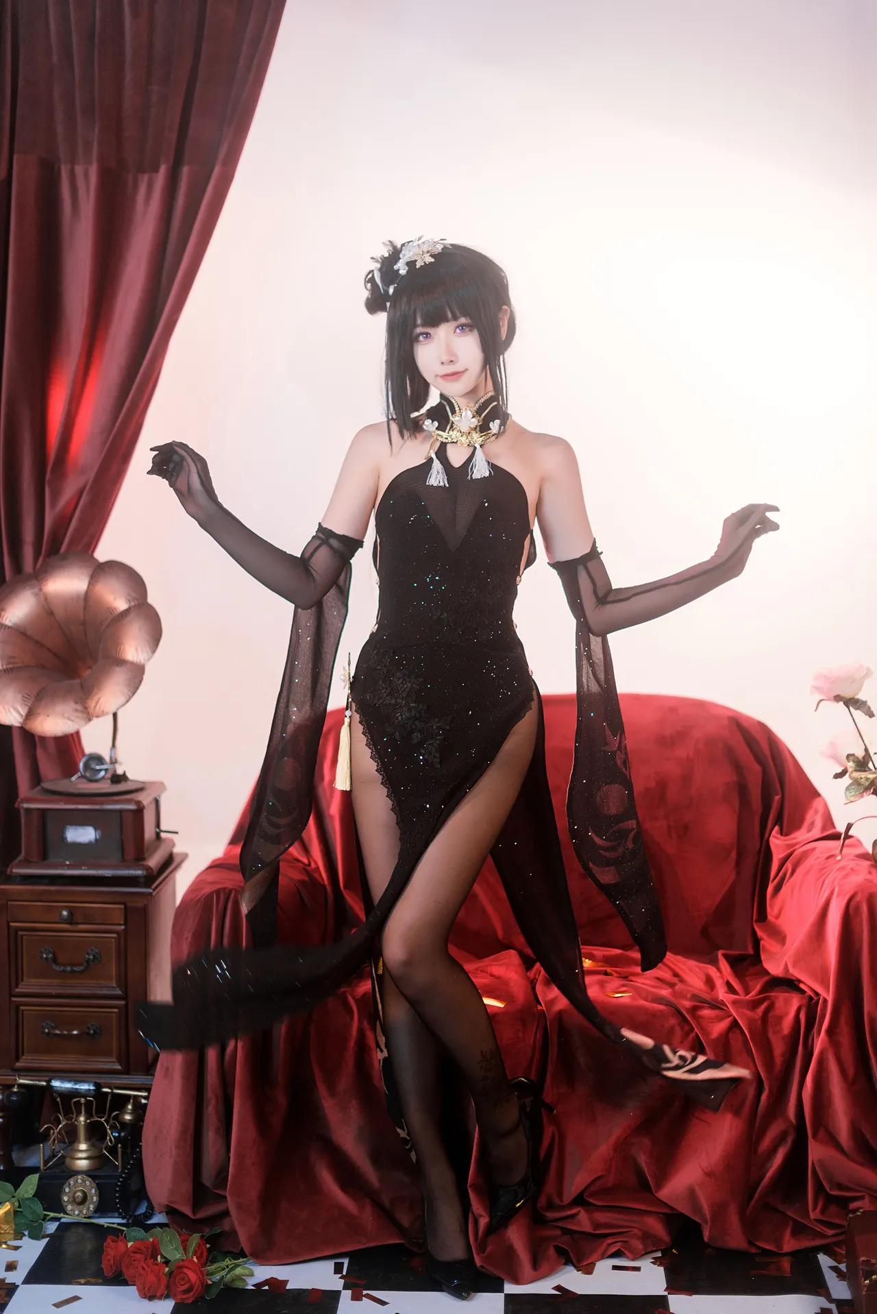 Momoko葵葵碧蓝航线镇海 默认皮肤＆奇奢花苑-erohere18.webp