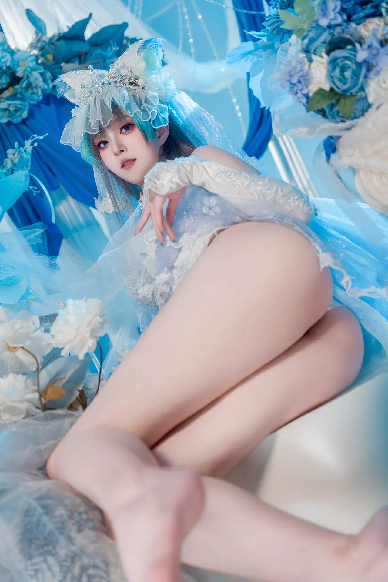 Natsuko夏夏子 - 碧蓝航线 柴郡婚纱 70P 624M-erohere28.webp