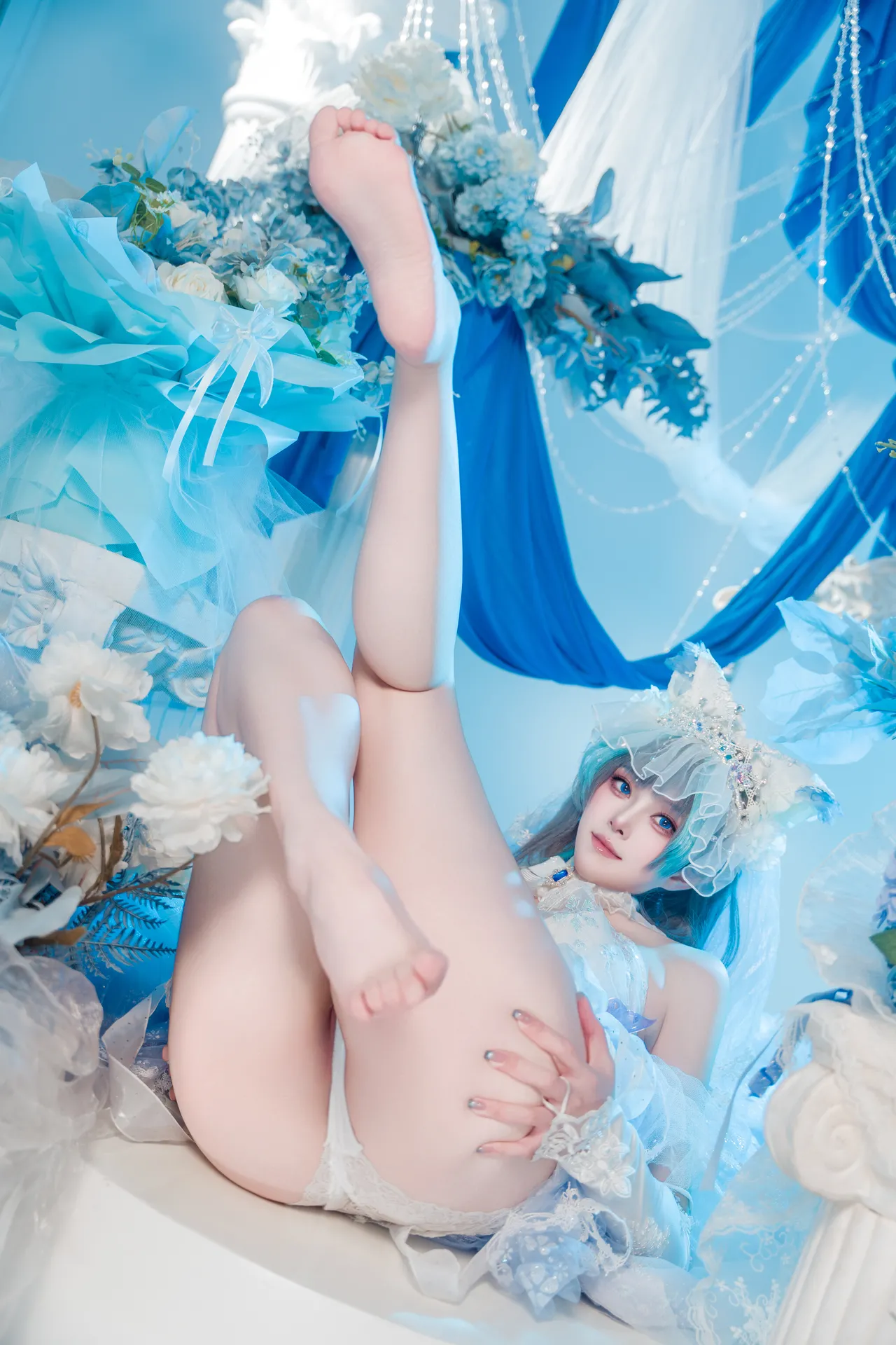 Natsuko夏夏子 - 碧蓝航线 柴郡婚纱 70P 624M-erohere40.webp