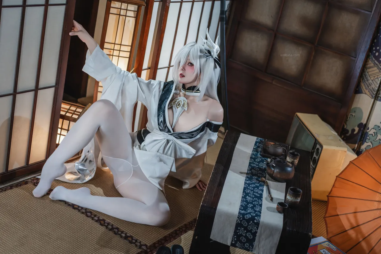 Natsuko夏夏子 - 碧蓝航线 白凤 和服-erohere29.webp