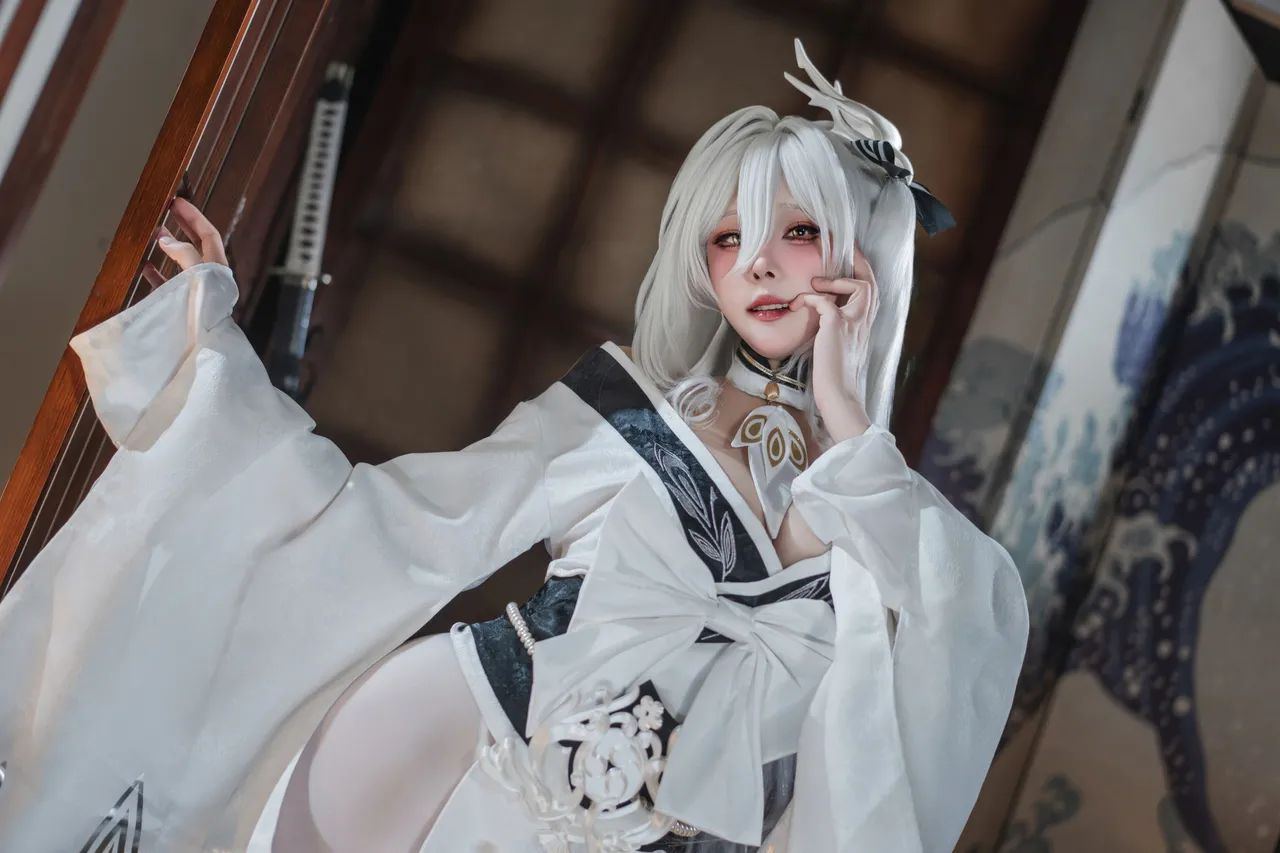 Natsuko夏夏子 - 碧蓝航线 白凤 和服-erohere8.webp