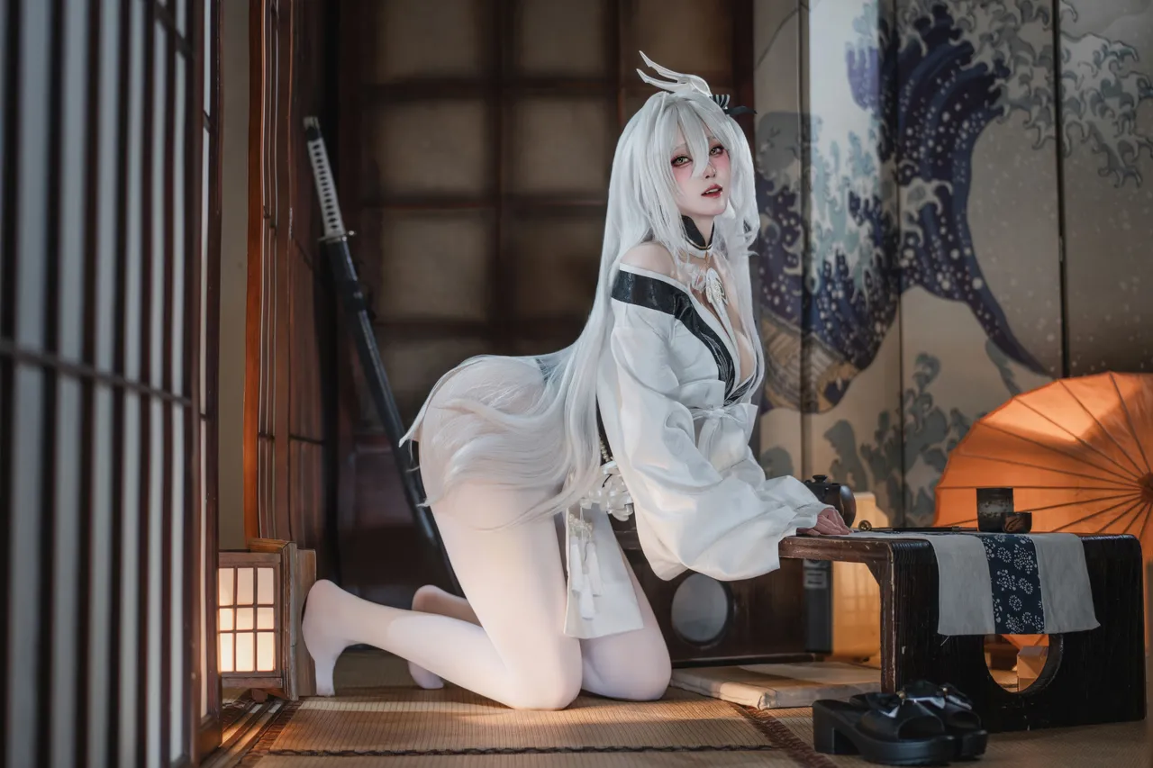 Natsuko夏夏子 - 碧蓝航线 白凤 和服-erohere9.webp