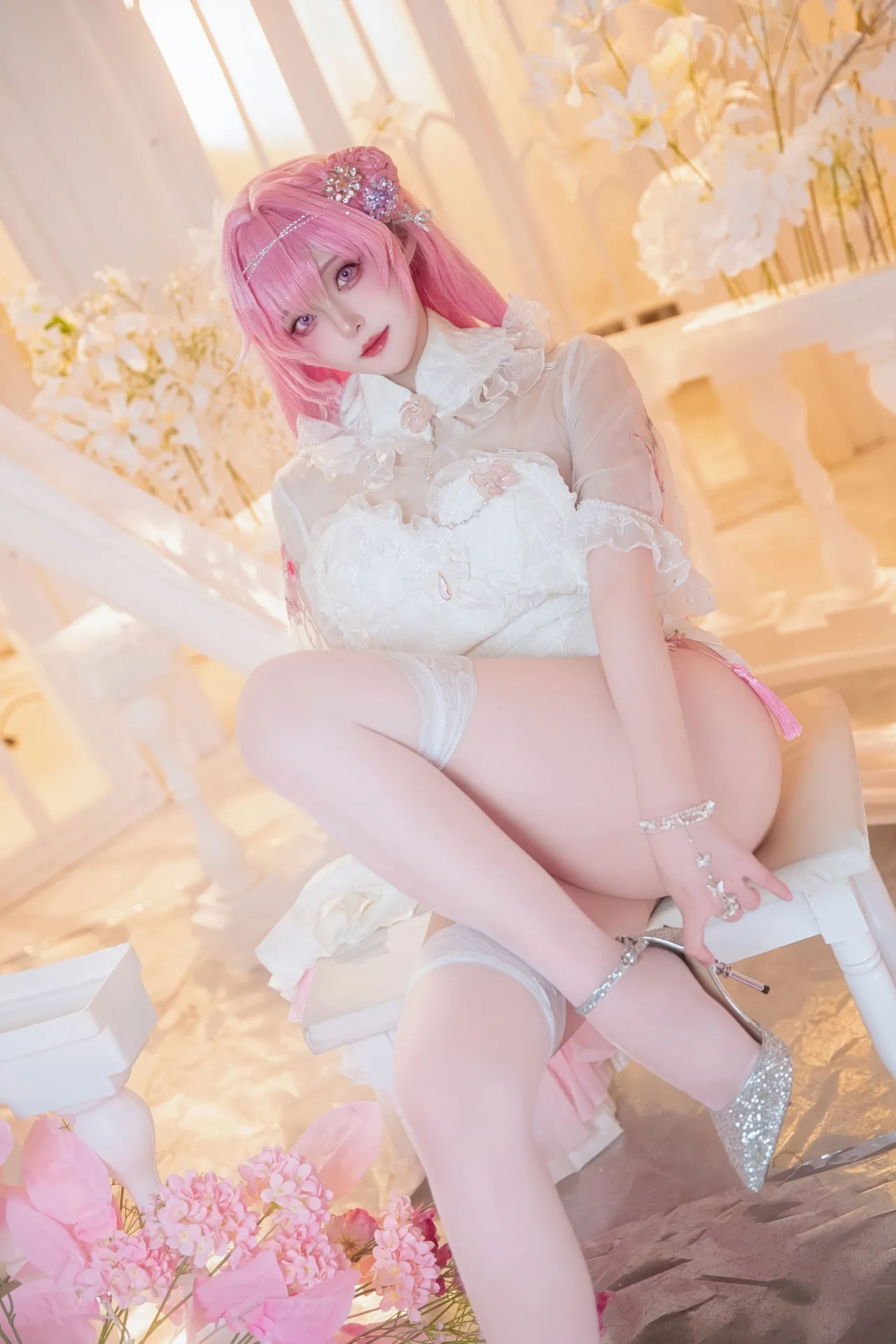 Natsuko夏夏子 - 胜利女神：妮姬 桃乐丝 旗袍-erohere26.webp