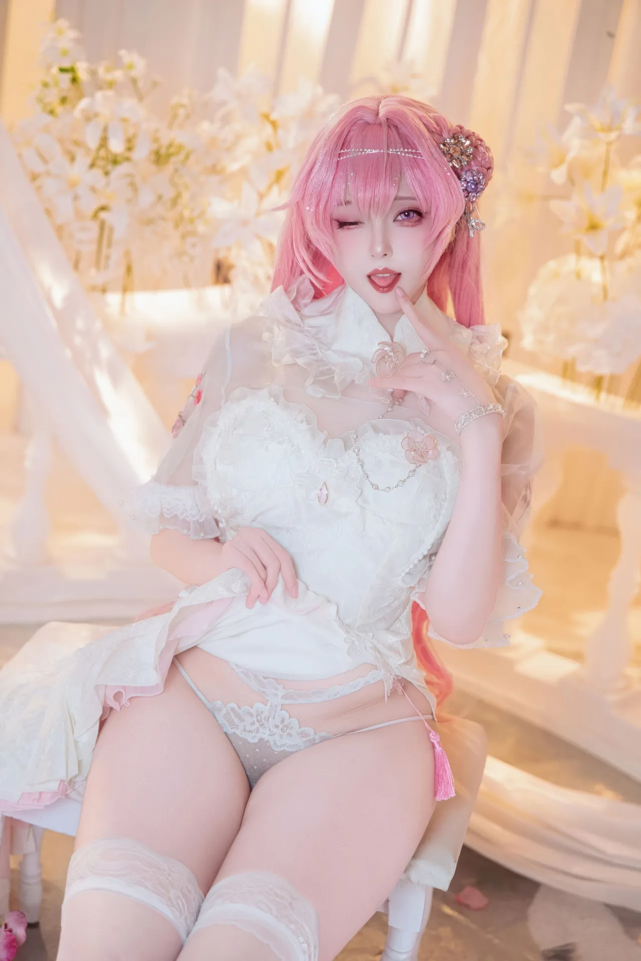 Natsuko夏夏子 - 胜利女神：妮姬 桃乐丝 旗袍-erohere27.webp