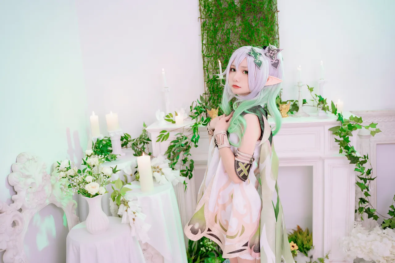 Nekokoyoshi (爆机少女喵小吉) cosplay Nahida - Genshin Impact-erohere13.webp