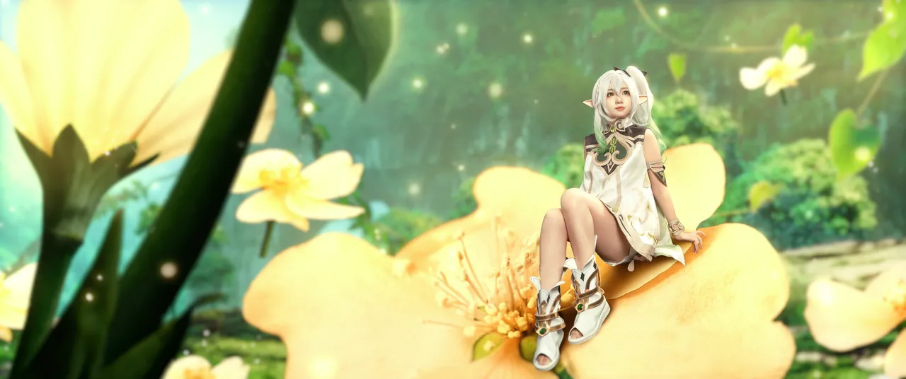 Nekokoyoshi (爆机少女喵小吉) cosplay Nahida - Genshin Impact-erohere2.webp