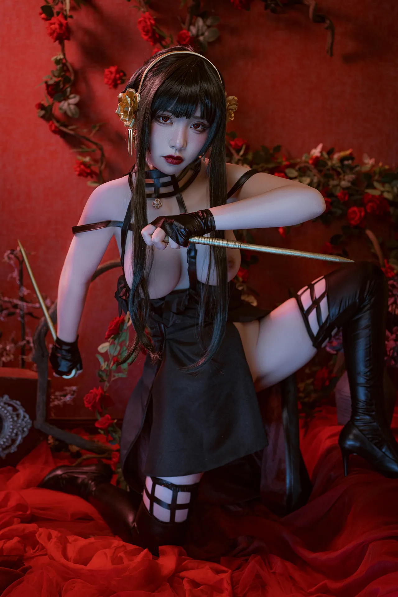 Nekokoyoshi (爆机少女喵小吉) cosplay Yor Forger - Spy x Family-erohere30.webp