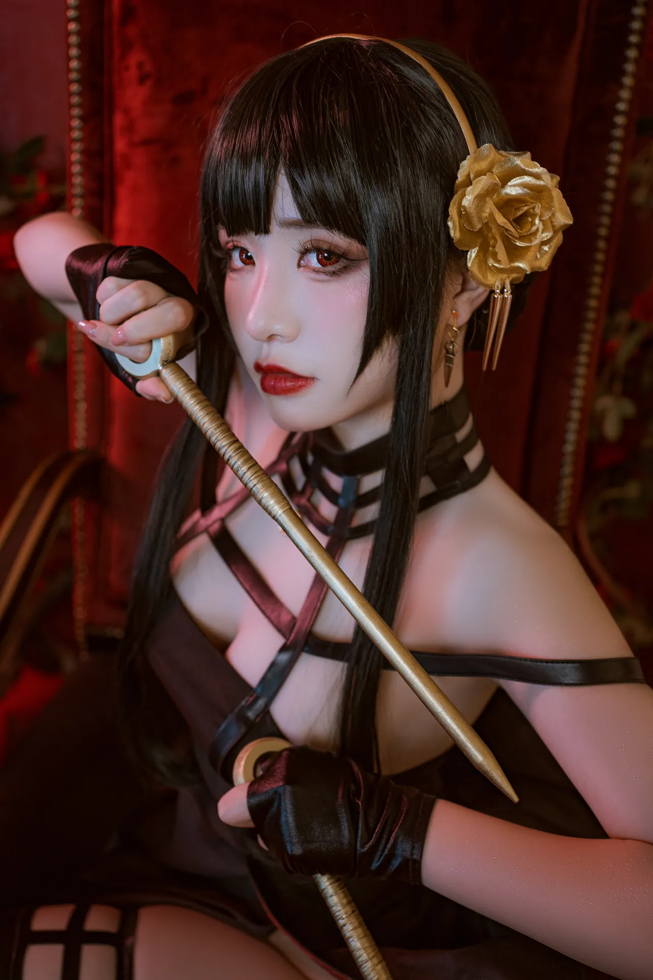 Nekokoyoshi (爆机少女喵小吉) cosplay Yor Forger - Spy x Family-erohere7.webp