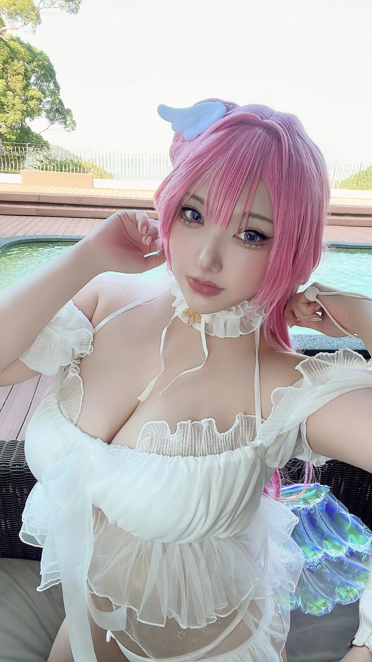 Shooting Star's (Saku) - Dorothy swimsuit by the pool-erohere12.webp