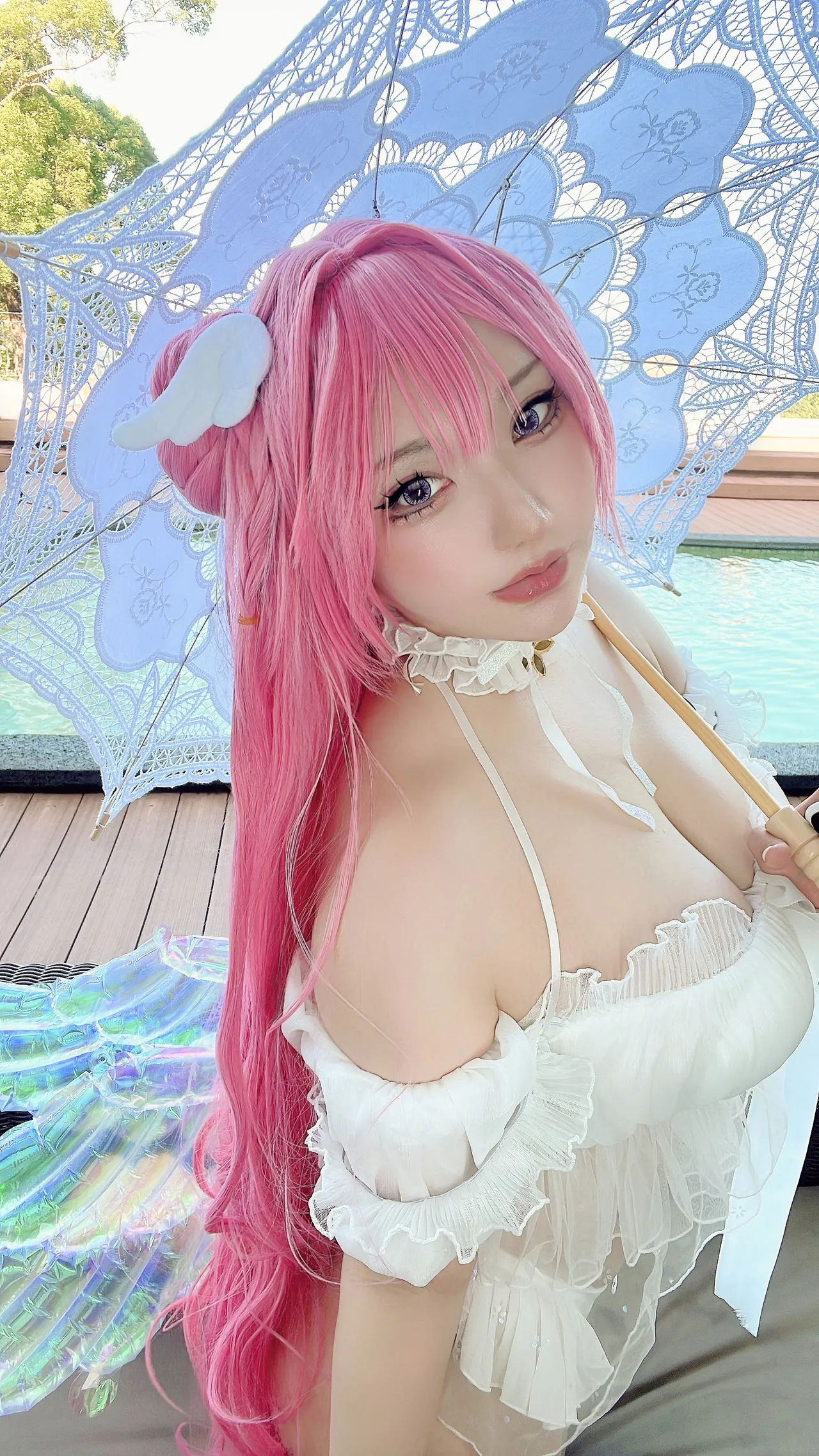 Shooting Star's (Saku) - Dorothy swimsuit by the pool-erohere25.webp