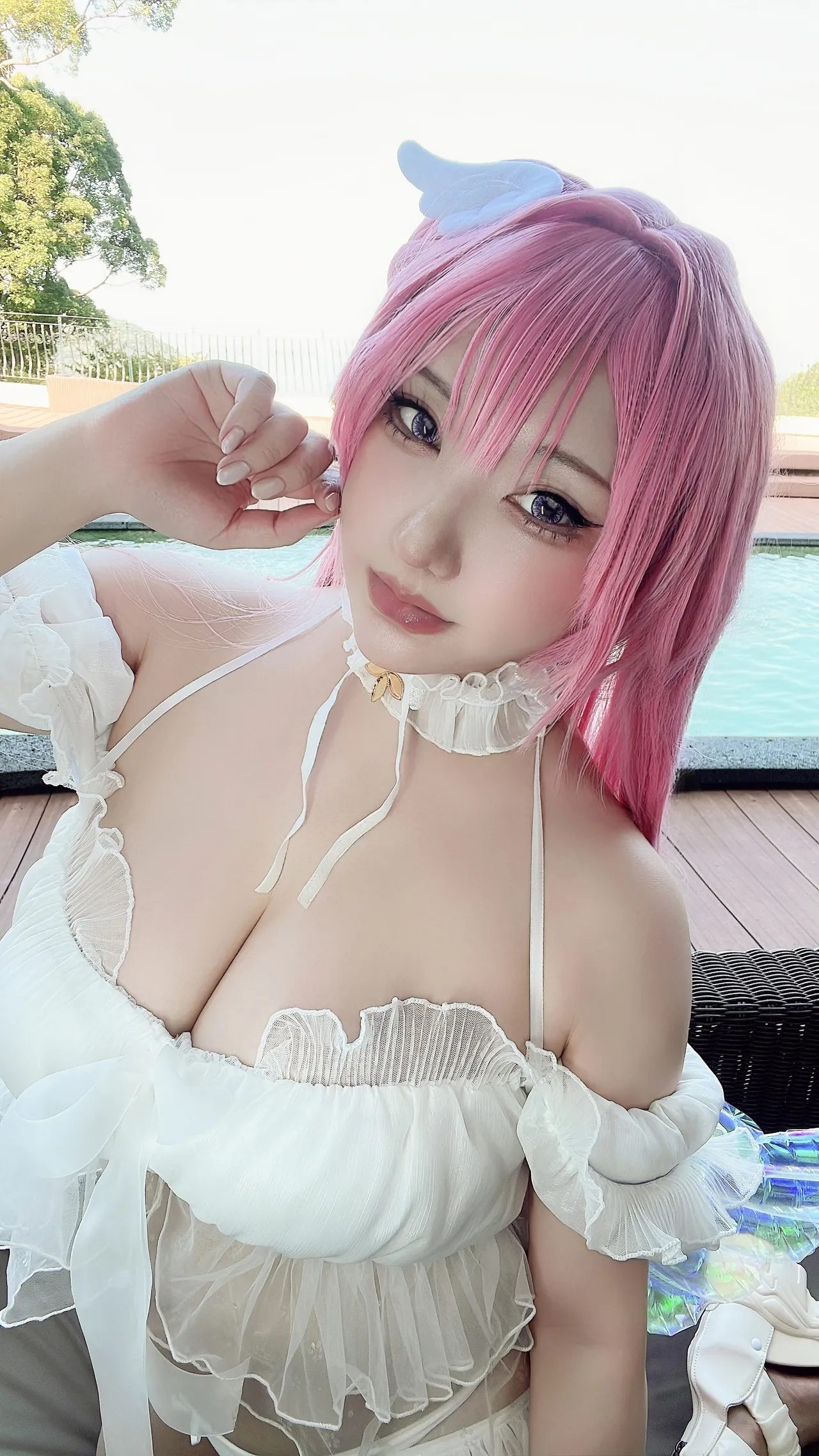 Shooting Star's (Saku) - Dorothy swimsuit by the pool-erohere6.webp
