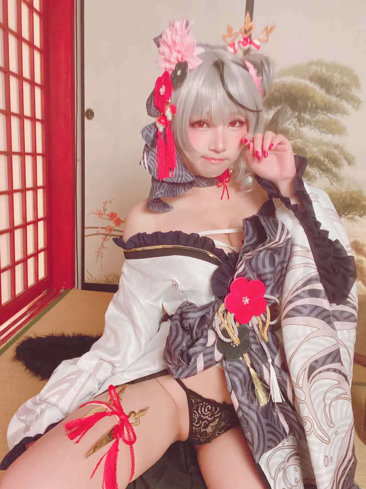 Takanashi Hanari - Sakamata Chloe yukata-erohere22.webp